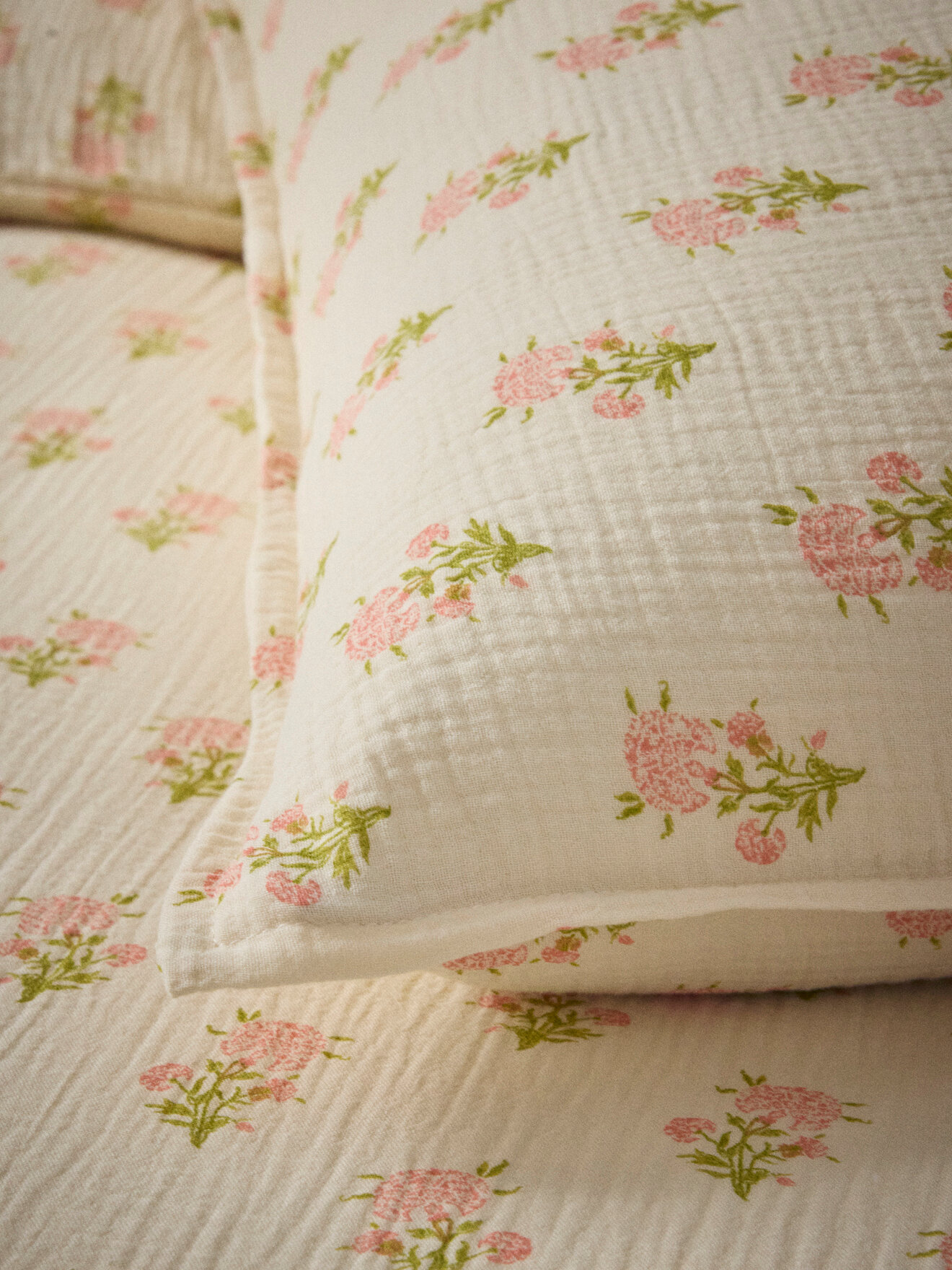 Cotton gauze pillowcase "aimée" CYRILLUS Beige