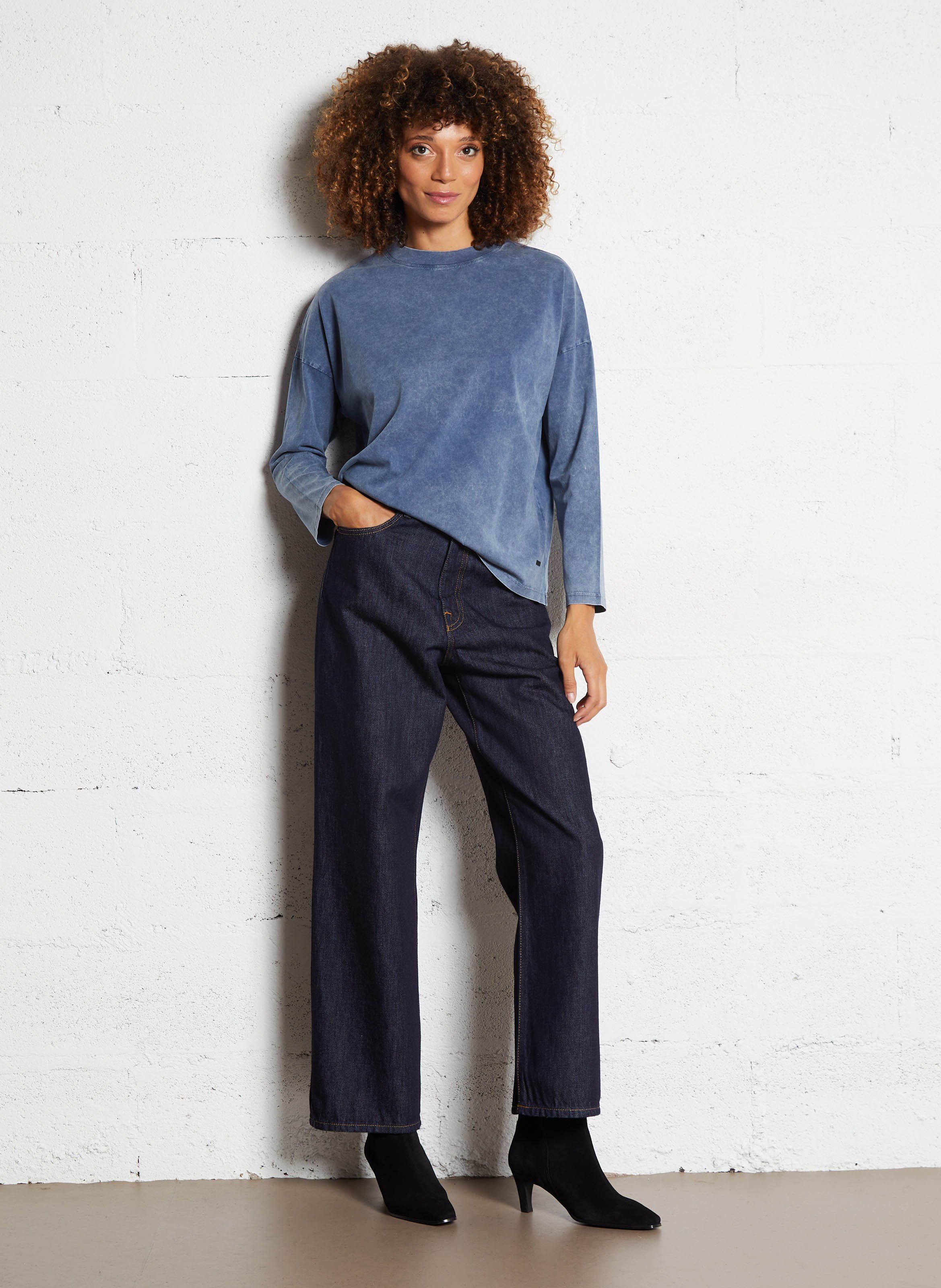 Oversized ruimvallend katoenen T-shirt BELLEROSE Blauw