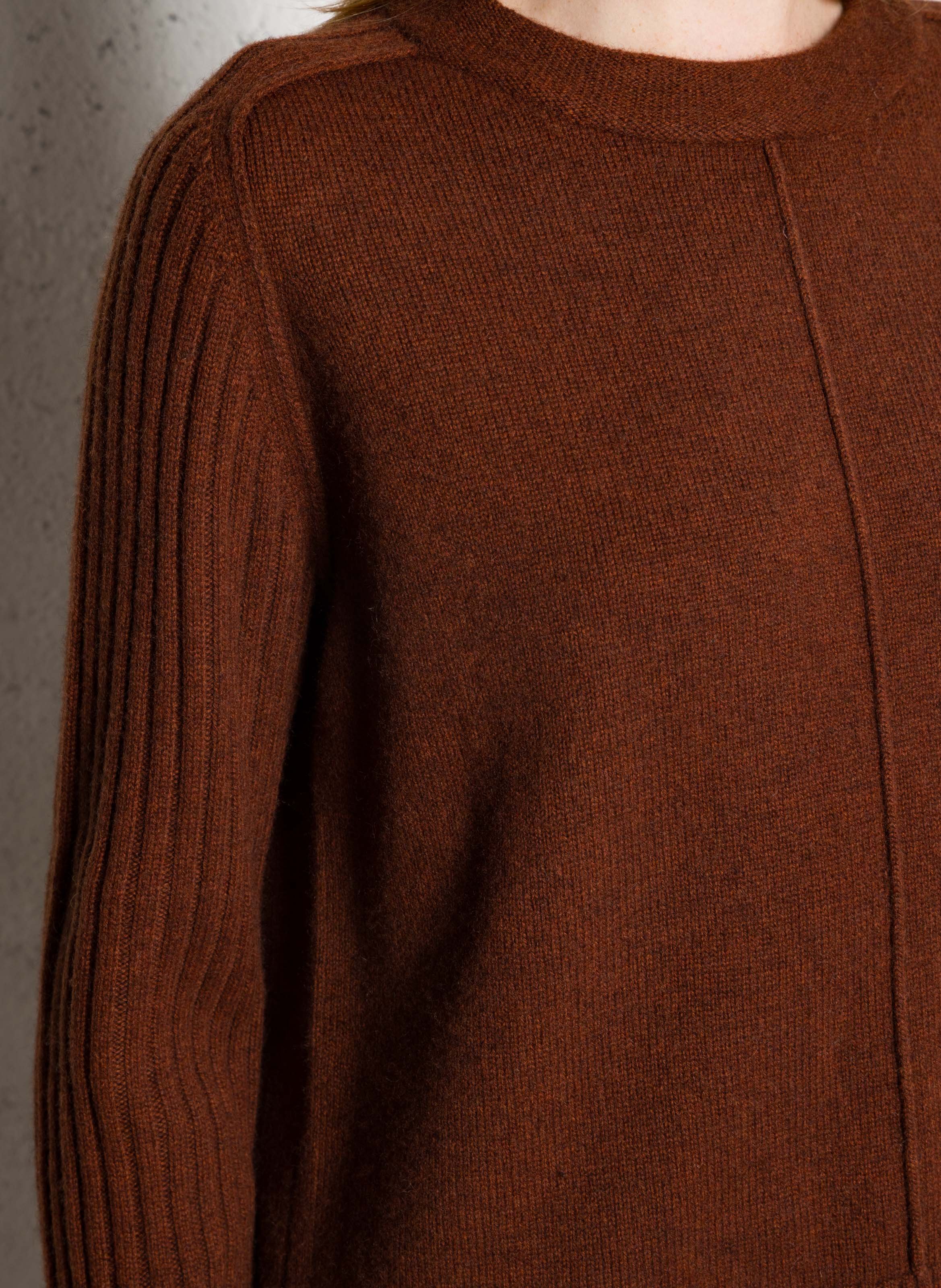 Straight round neck wool sweater MAISON 123 Red