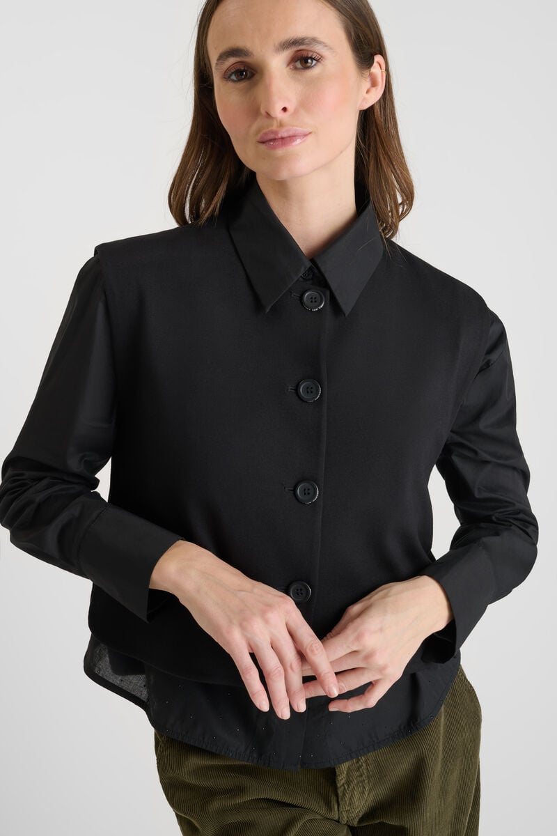 Gilet sans manches LE TEMPS DES CERISES Noir