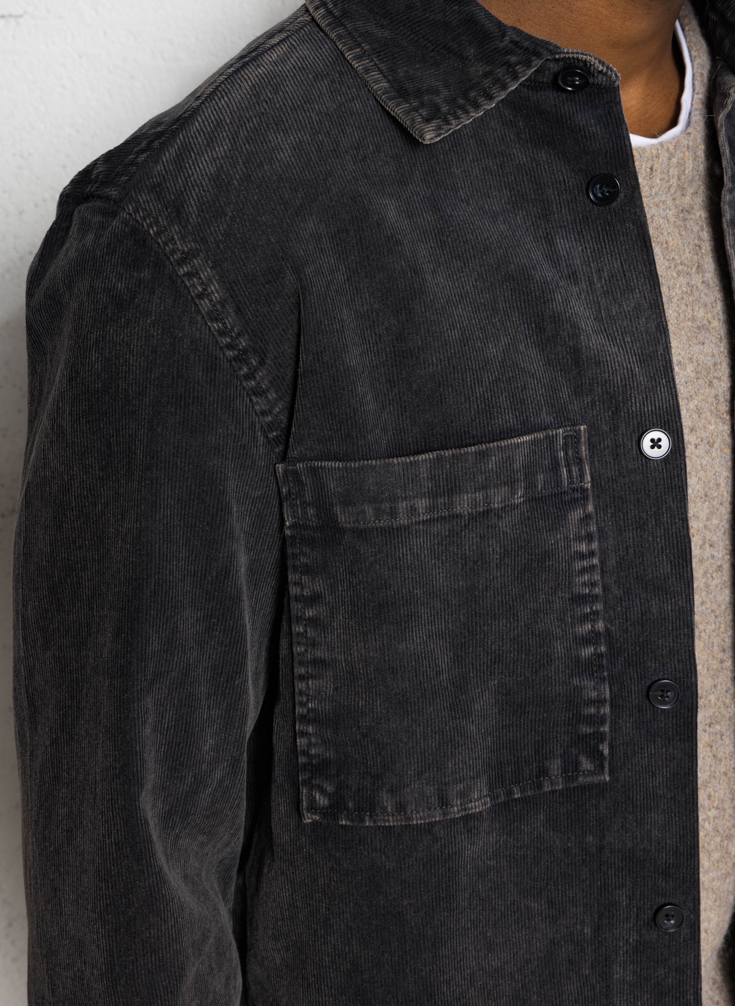 Cotton shirt with classic collar MINIMUM Grey