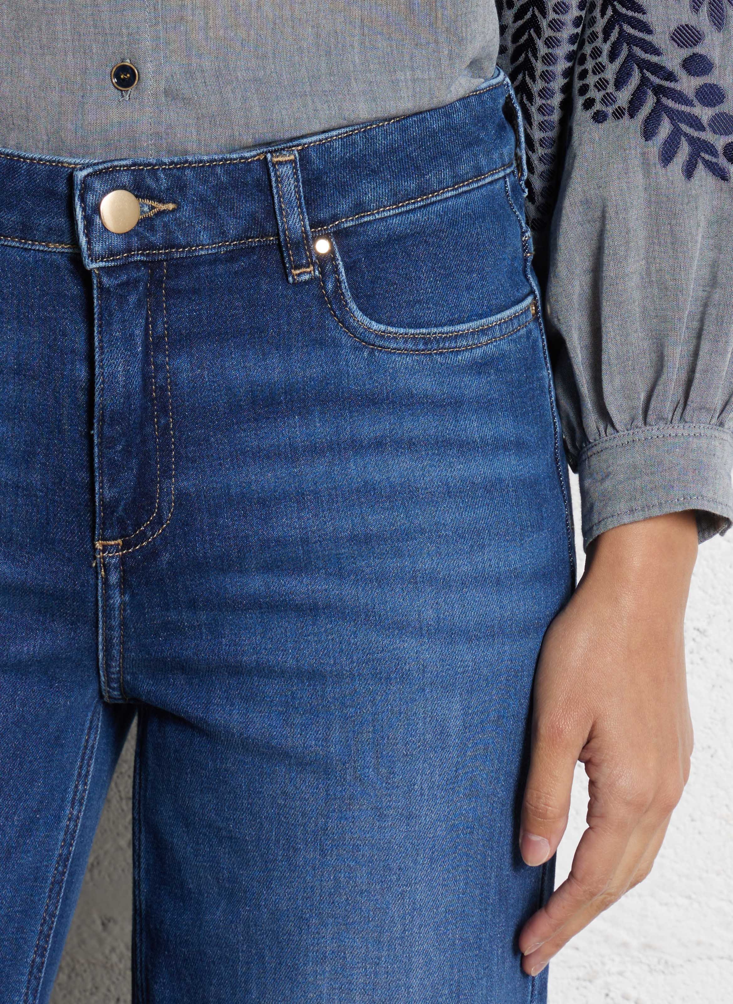 Cotton-blend wide-leg jeans MAISON 123 Blue