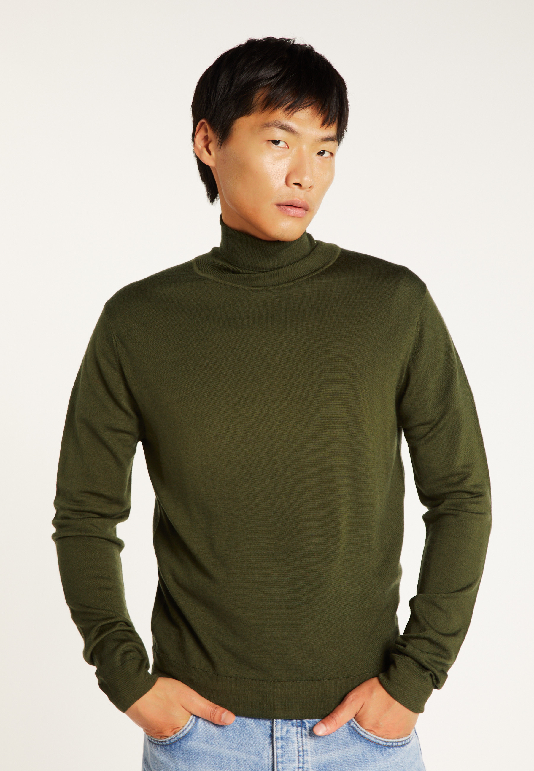Merino wool roll-neck sweater MAISON MONTAGUT