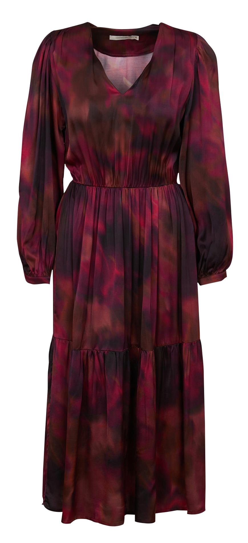 Robe midi col V LA FEE MARABOUTEE Red