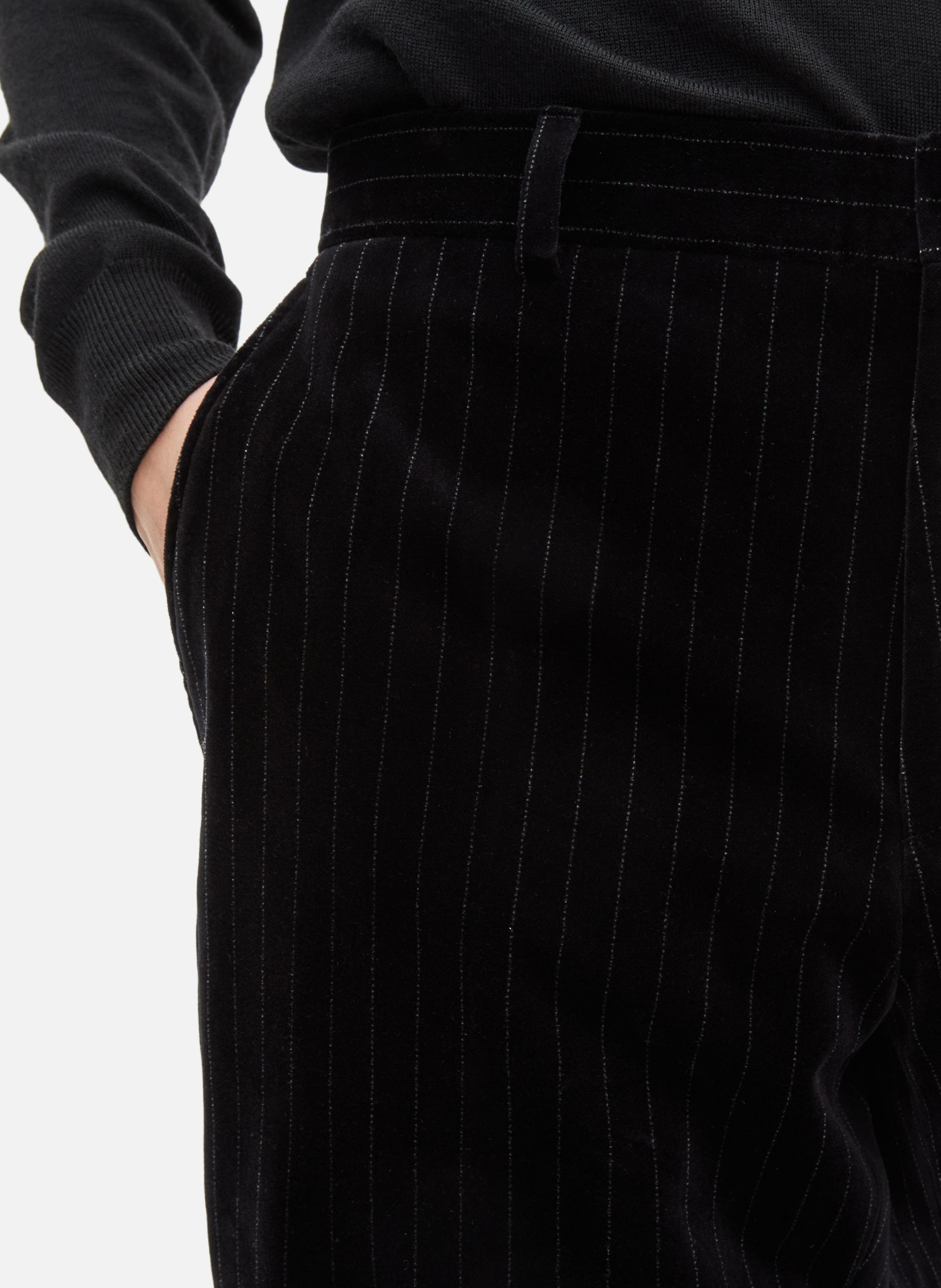 Straight velvet suit trousers THE KOOPLES Black