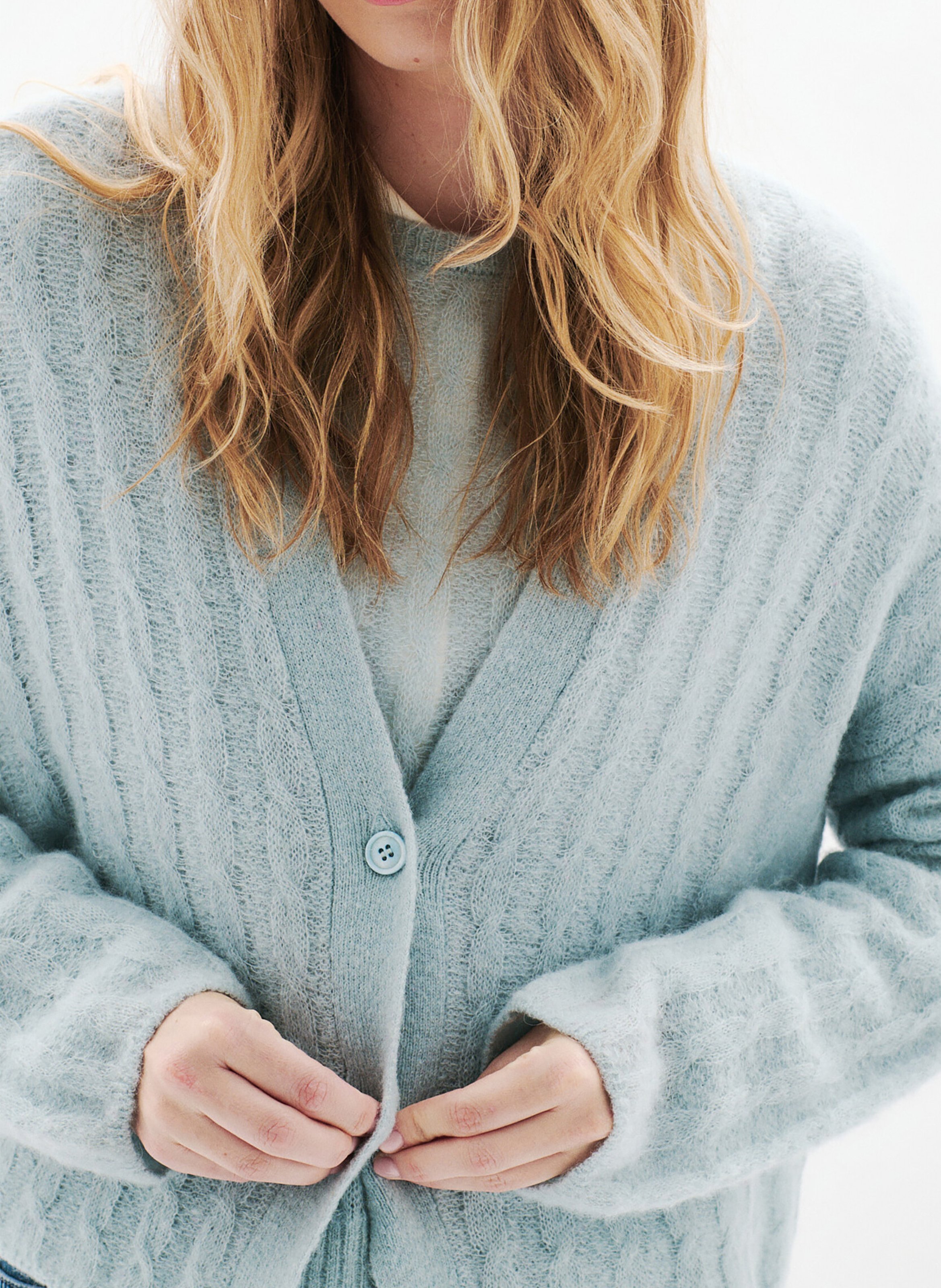 Gilet col v CAROLL Bleu