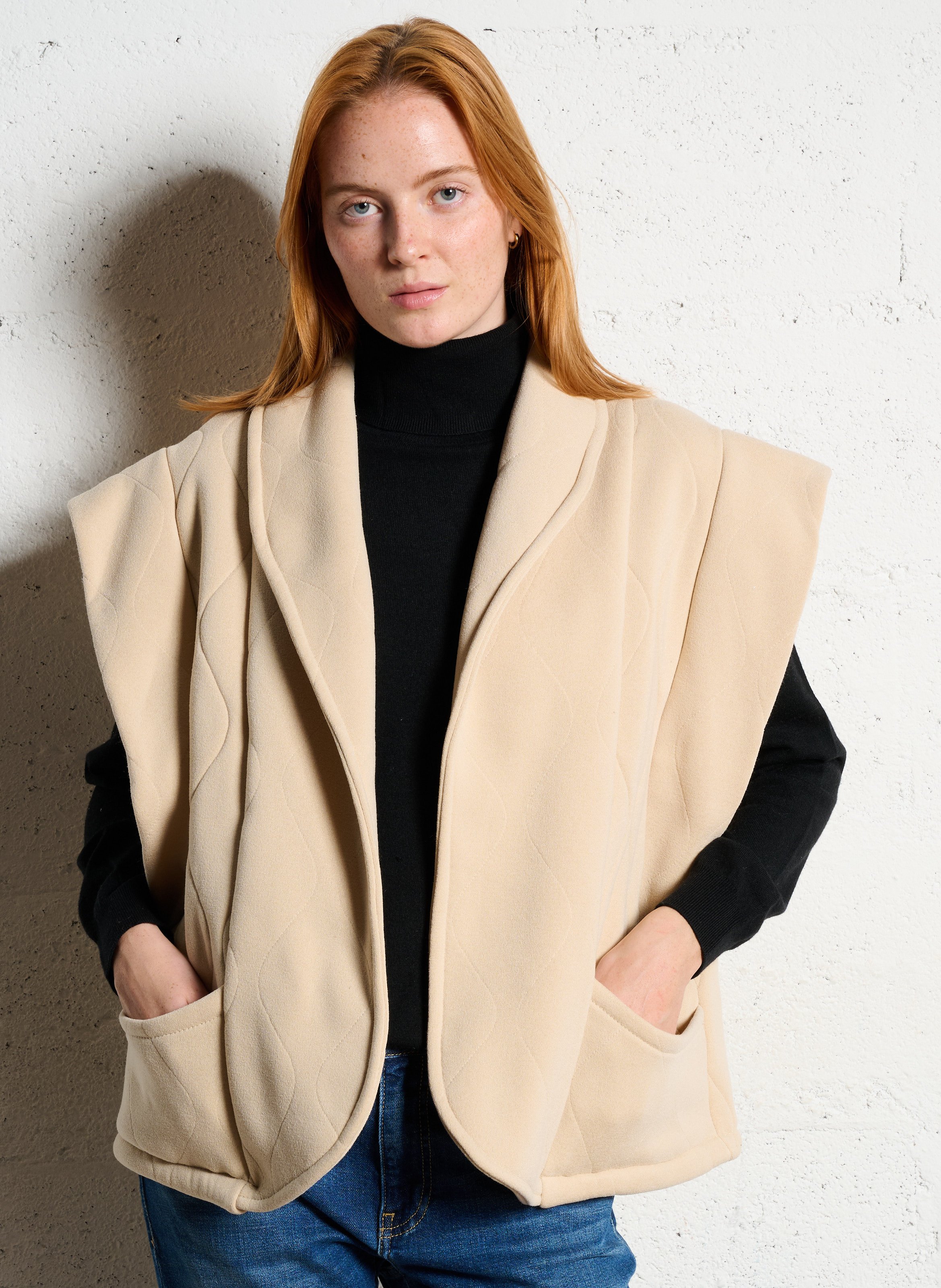 Gerade geschnittener Blazer AOKYANOS Beige
