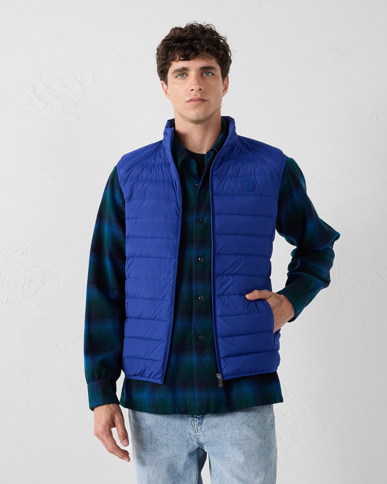Stretch sleeveless puffer jacket Arafo JOTT Blue