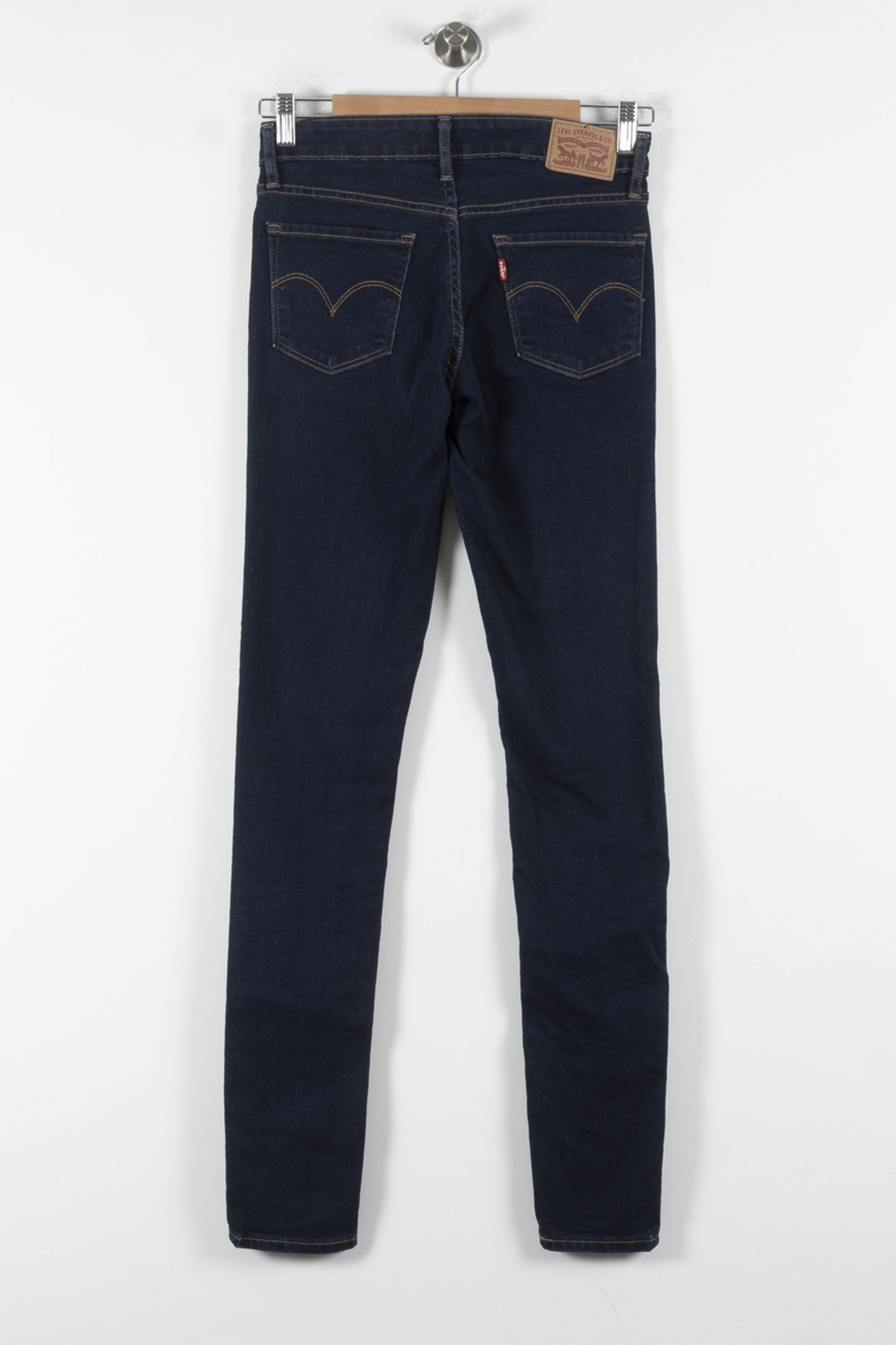 Cropped slim jeans with studs LEVI'S - Seconde main Blue