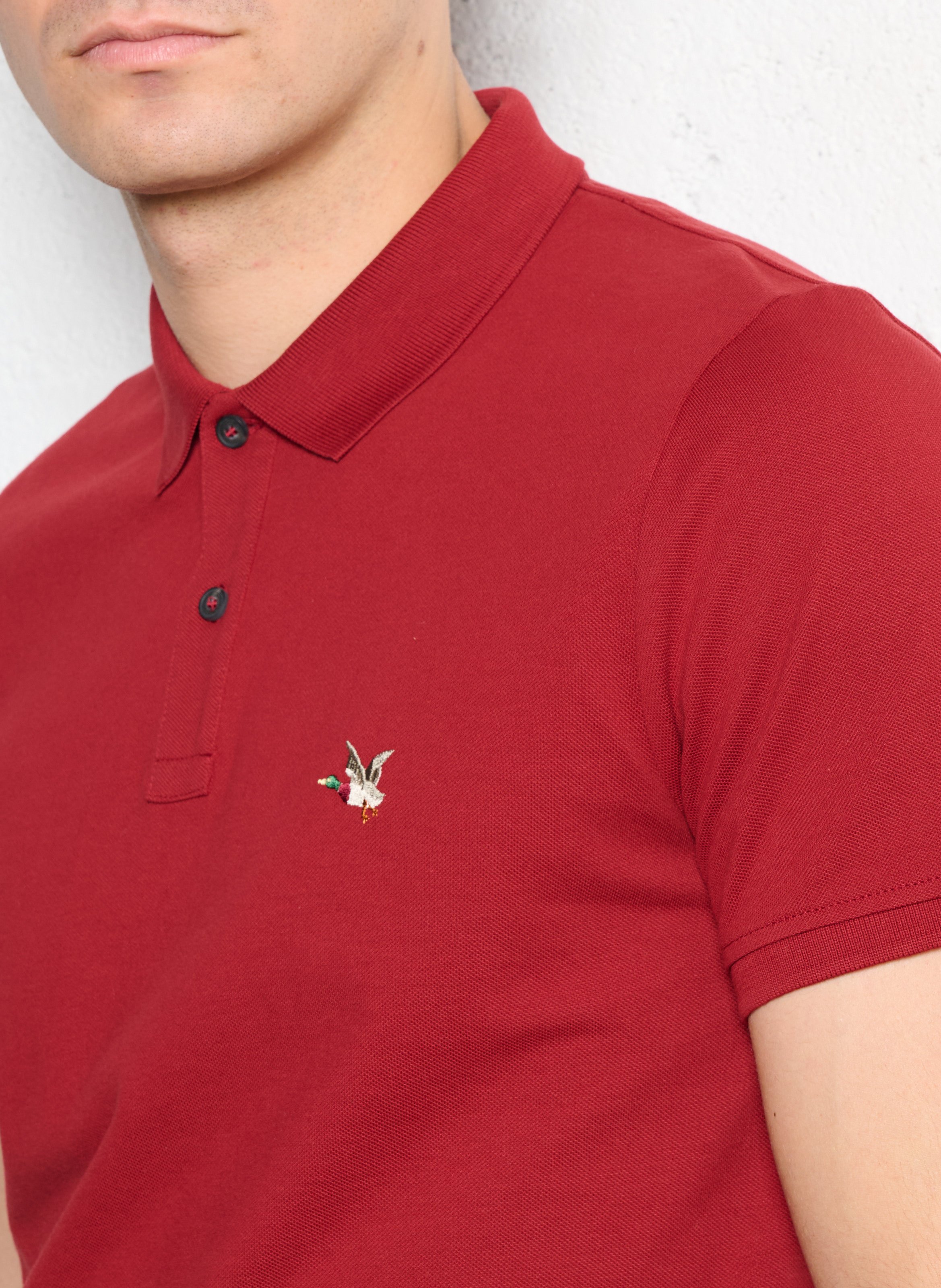 Polo straight-fit en coton CHEVIGNON Rouge