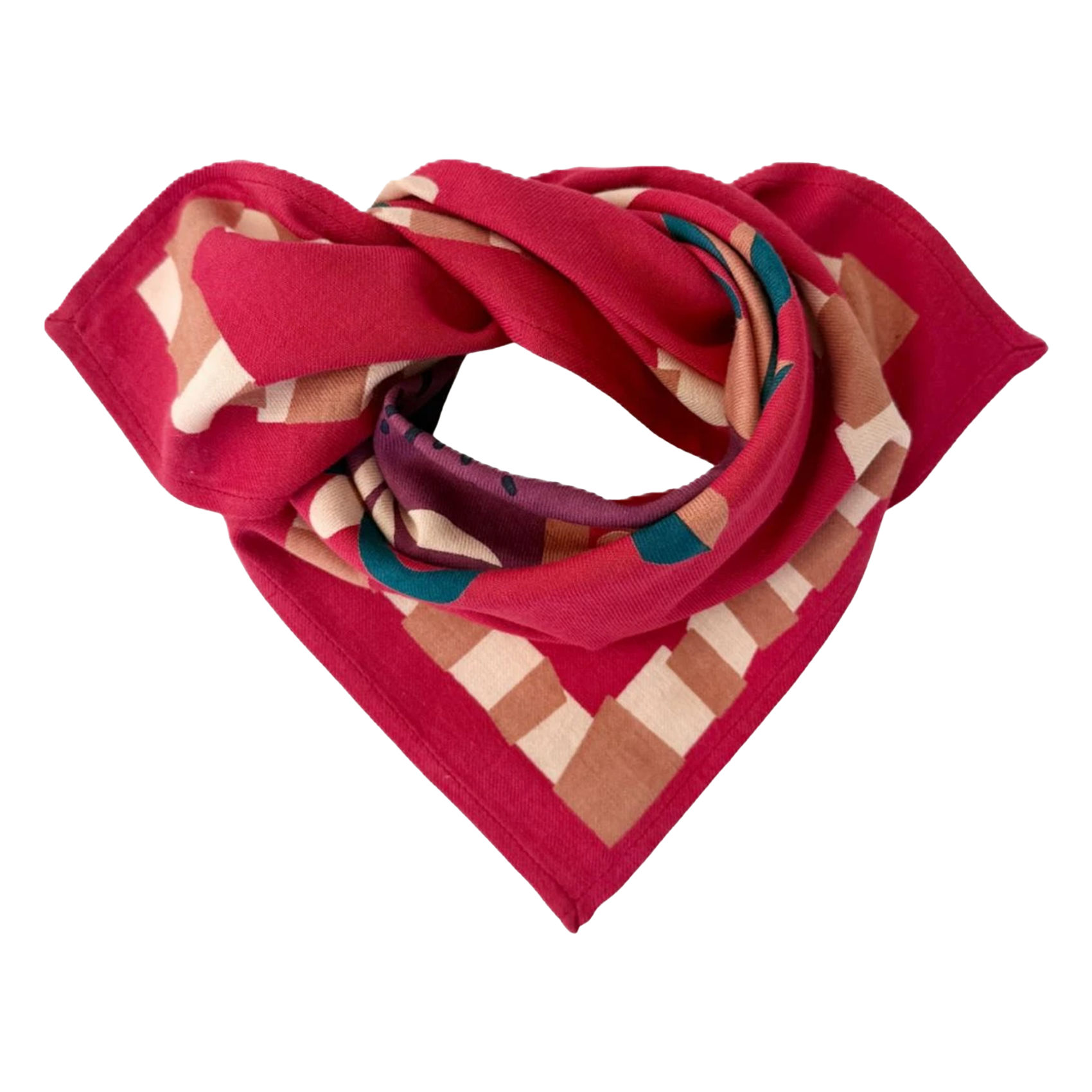 Foulard imprimé en coton APACHES COLLECTIONS Rouge