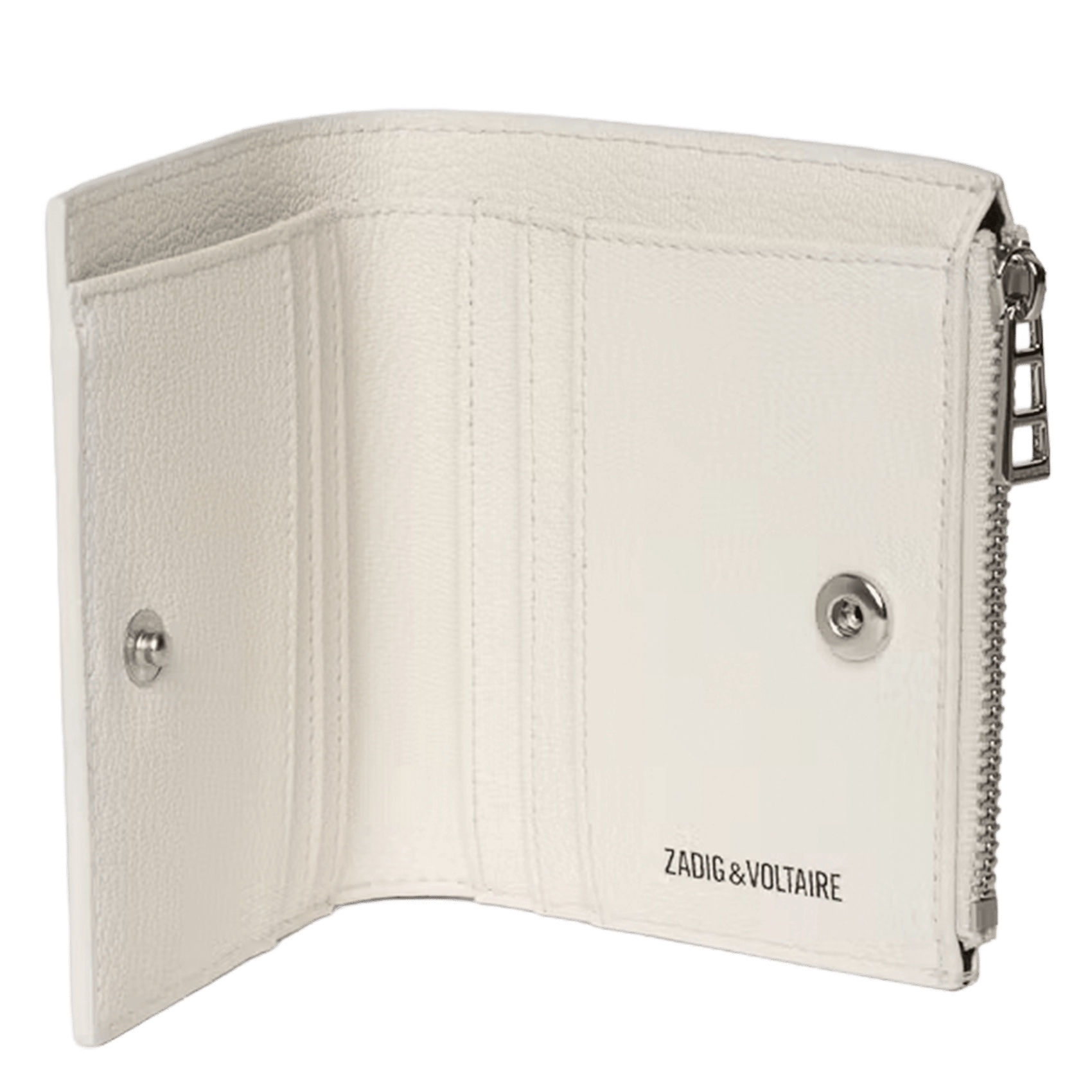 Portefeuille imprimé zippé ZADIG&VOLTAIRE White