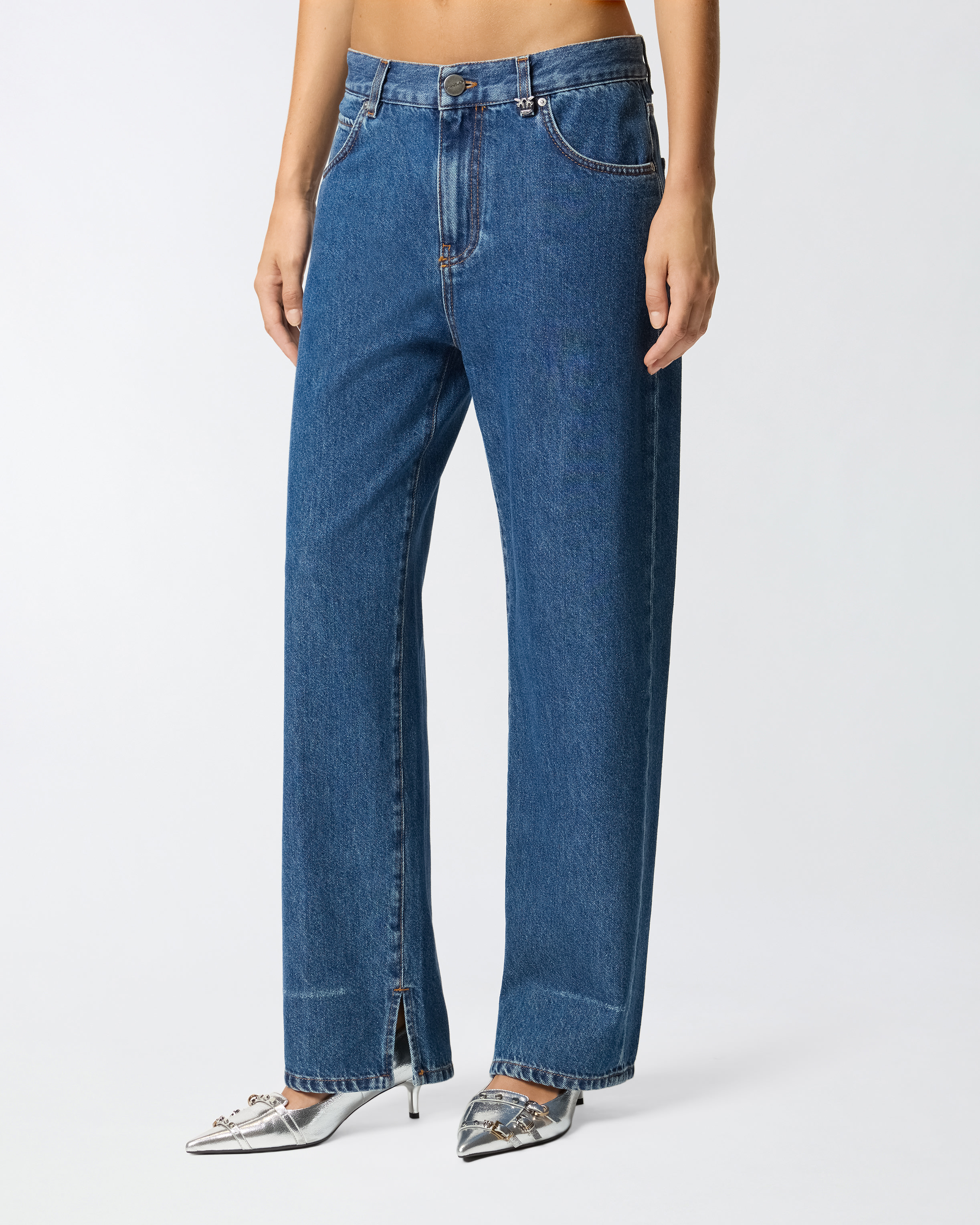 Loose split bottom jeans PINKO Blue