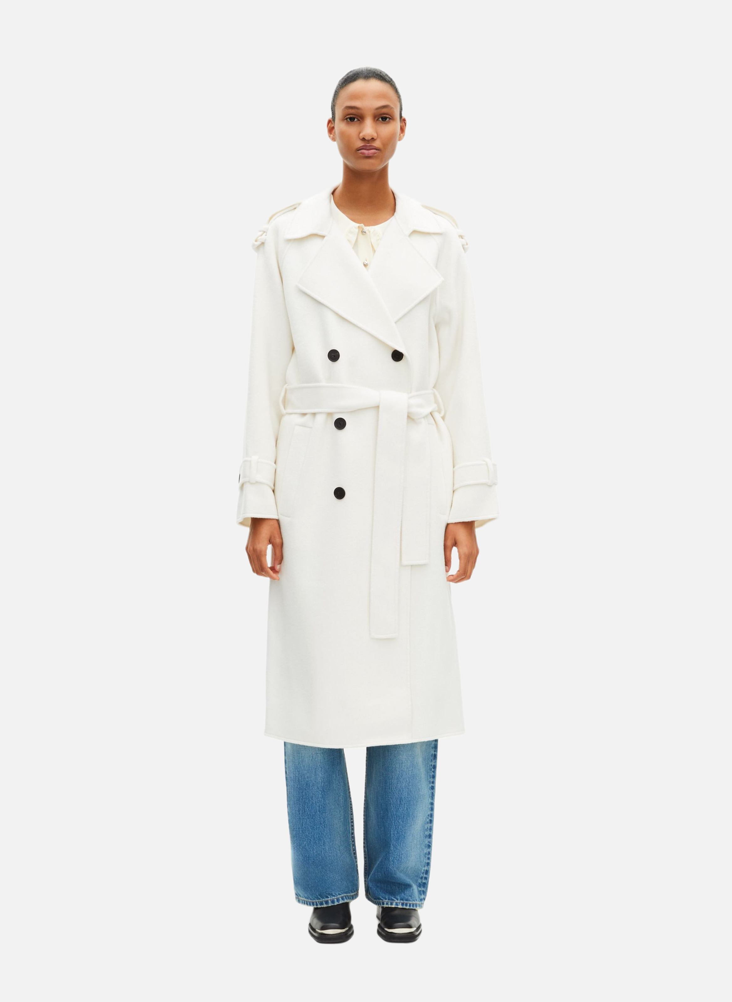 Long coat in wool blend THE KOOPLES Beige