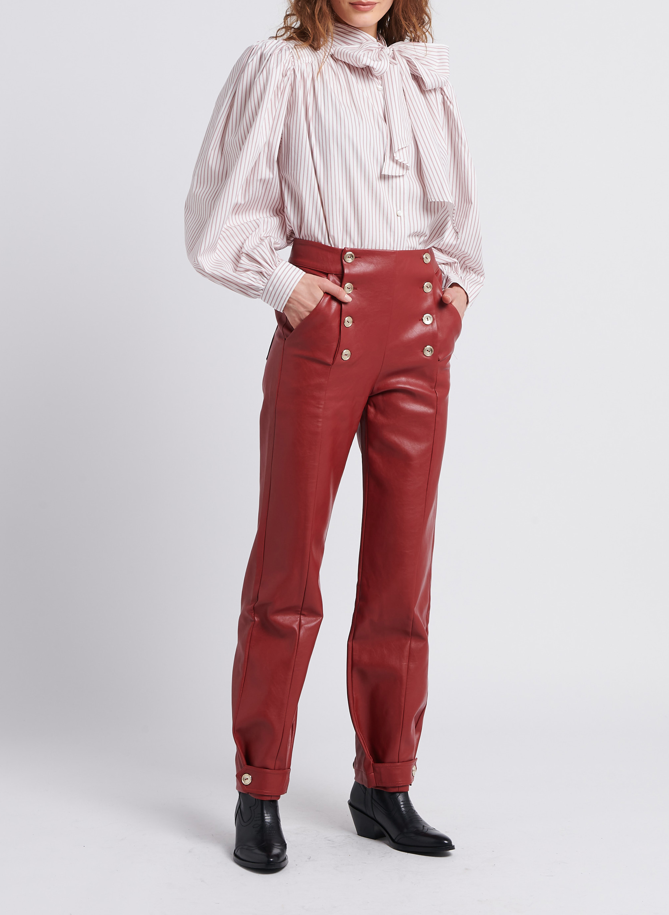 Pantalon large THE LABEL EDITION Rouge