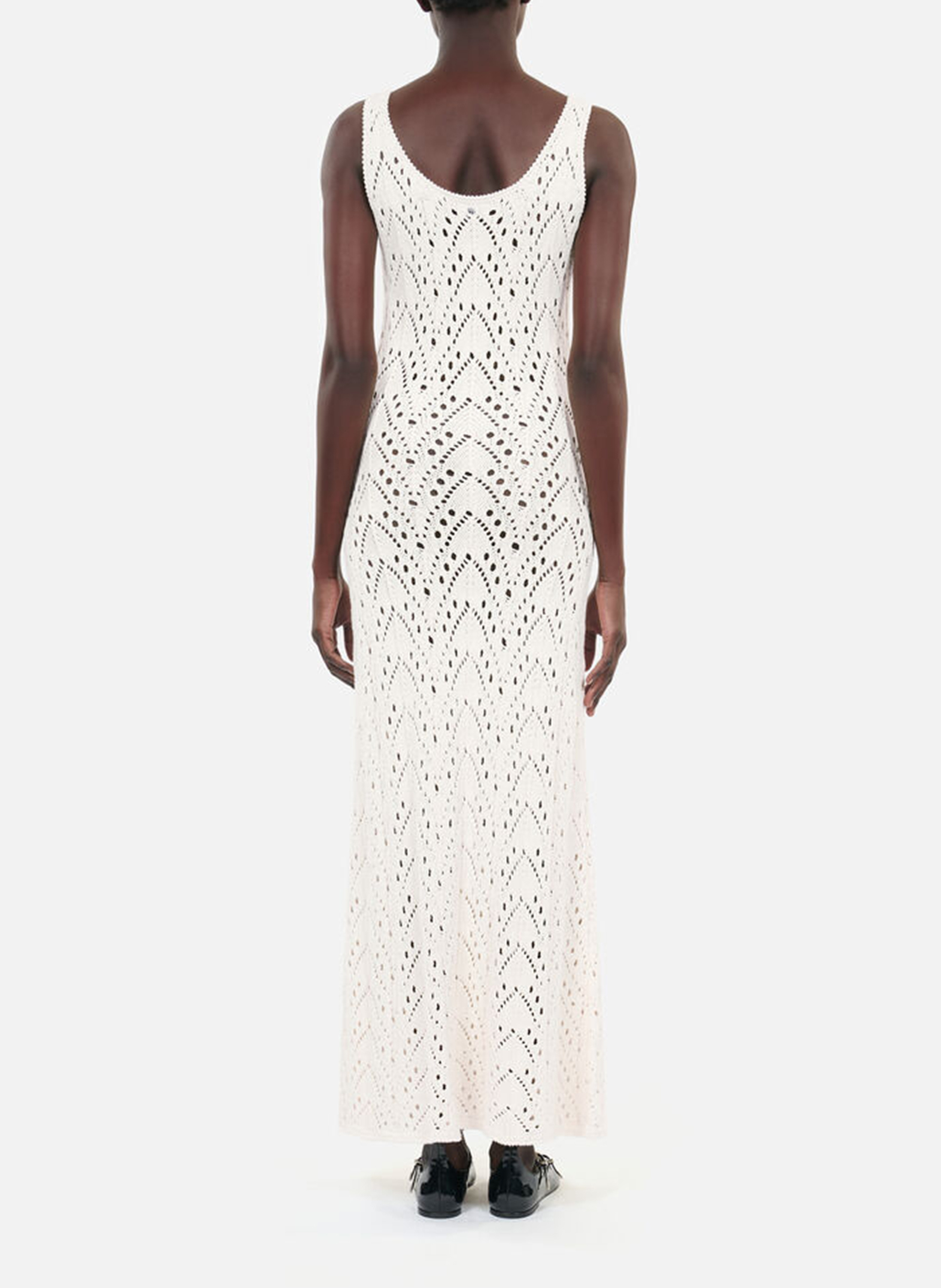 Lange, nauwsluitende jurk | katoenblend THE KOOPLES Wit