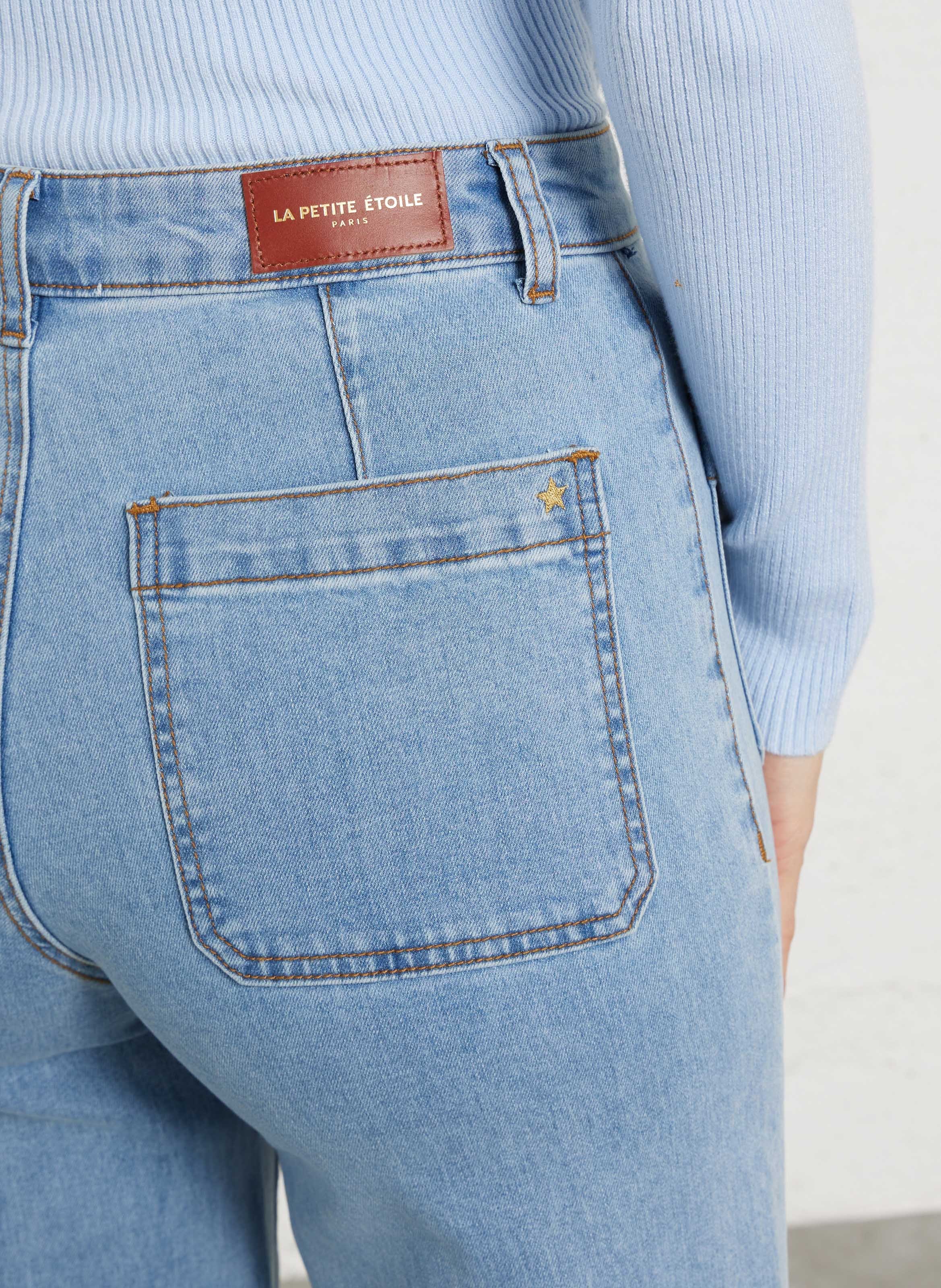 Jean large en coton mélangé LA PETITE ETOILE Bleu