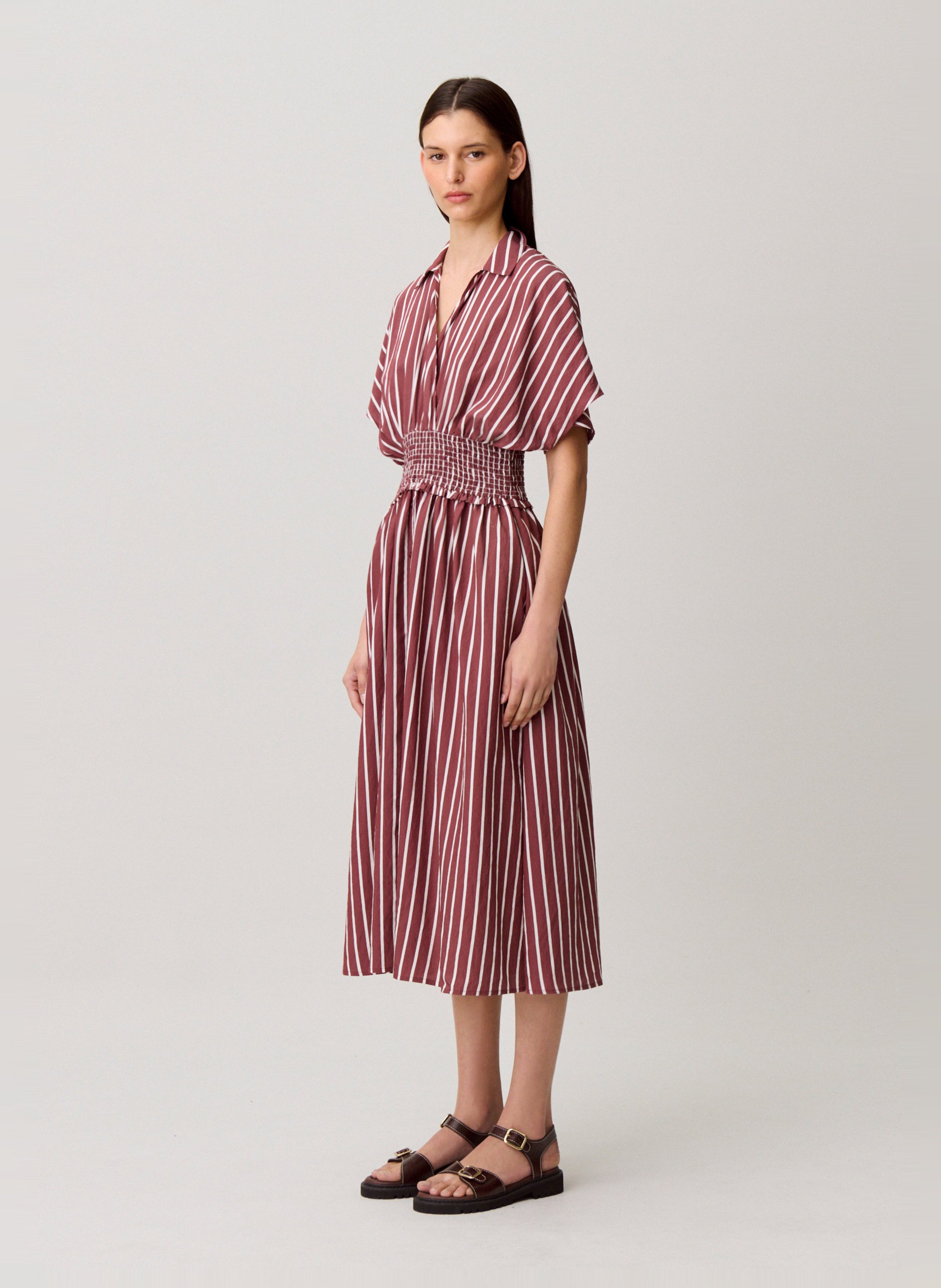 Striped fitted midi dress CLAUDIE PIERLOT Multicolored