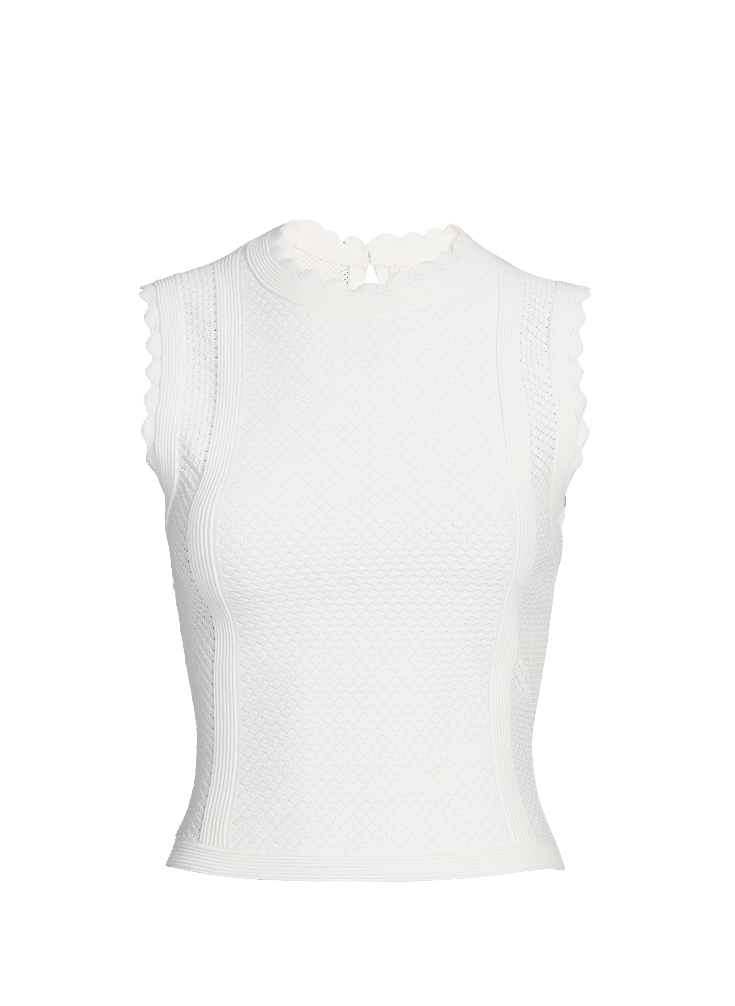 Top col rond en maille SAISON 1865 Blanc