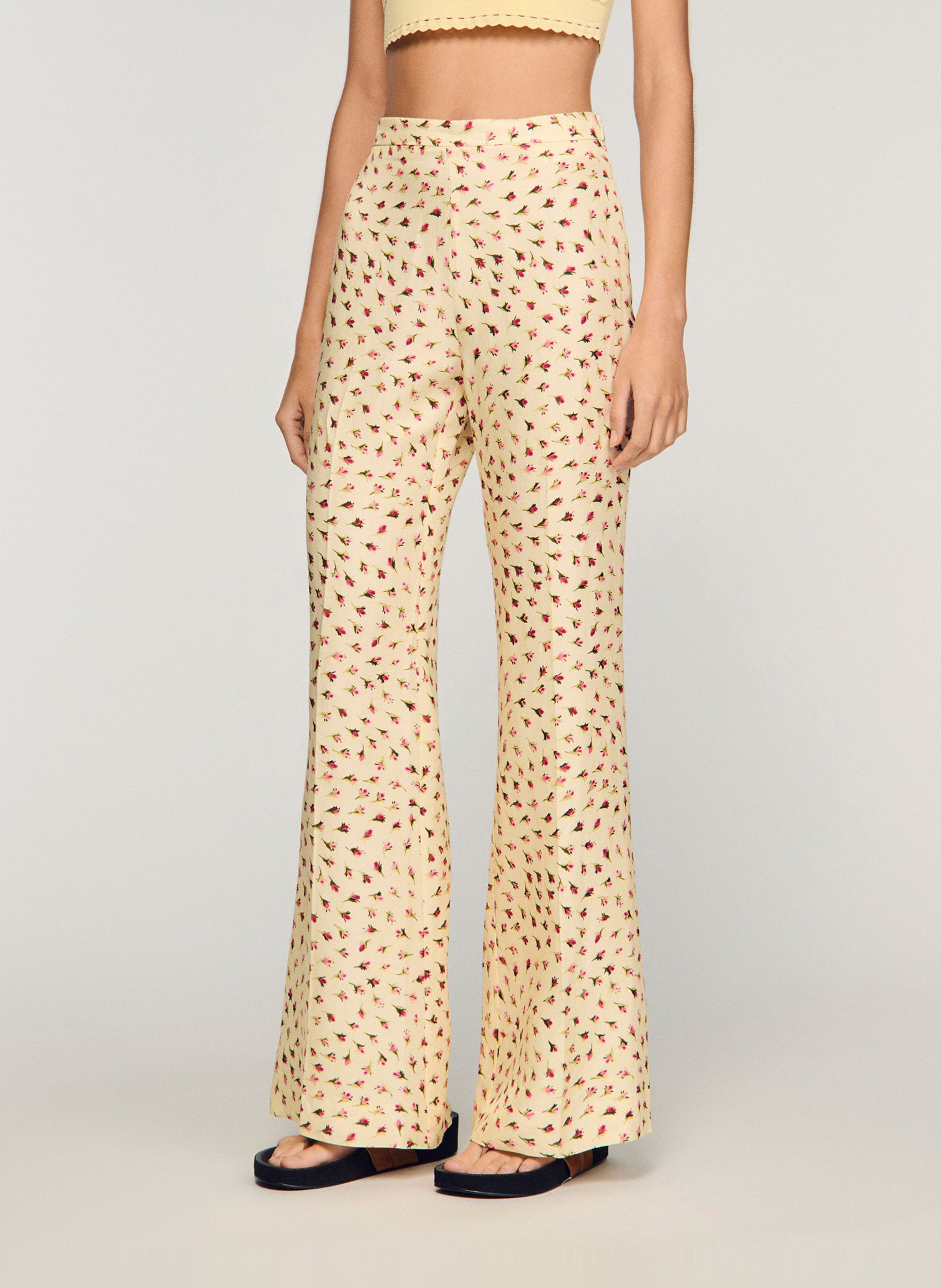 Rechte broek met print SANDRO Beige