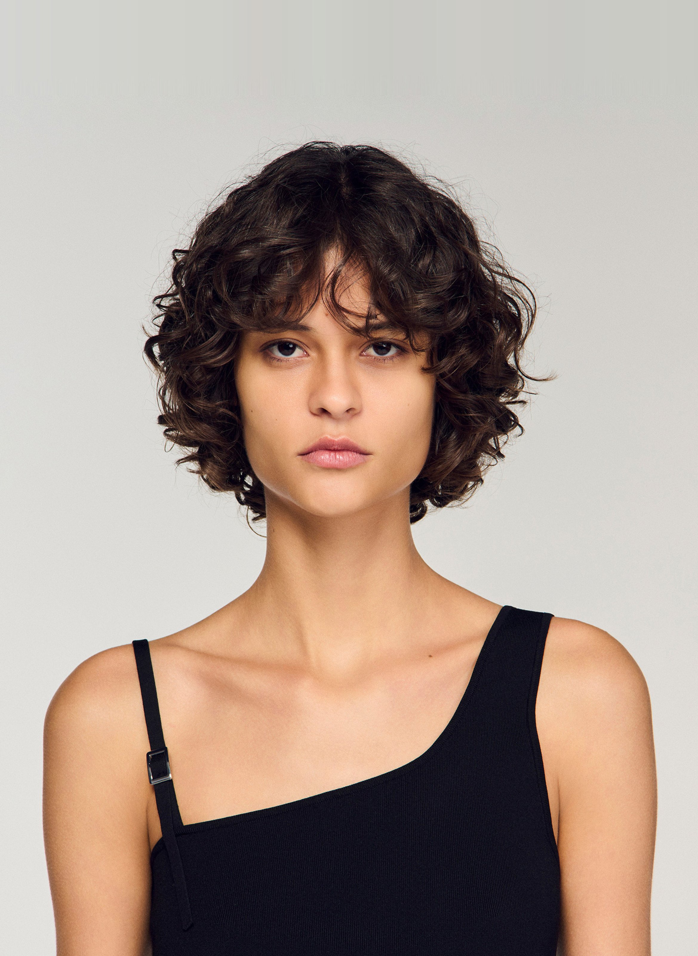 Top asymétrique  SANDRO Noir