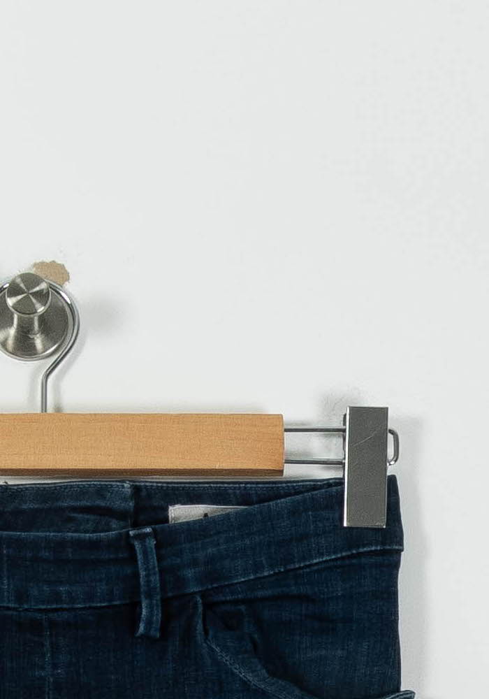 Cropped slim jeans with studs ACNE STUDIOS - Seconde Main Blue