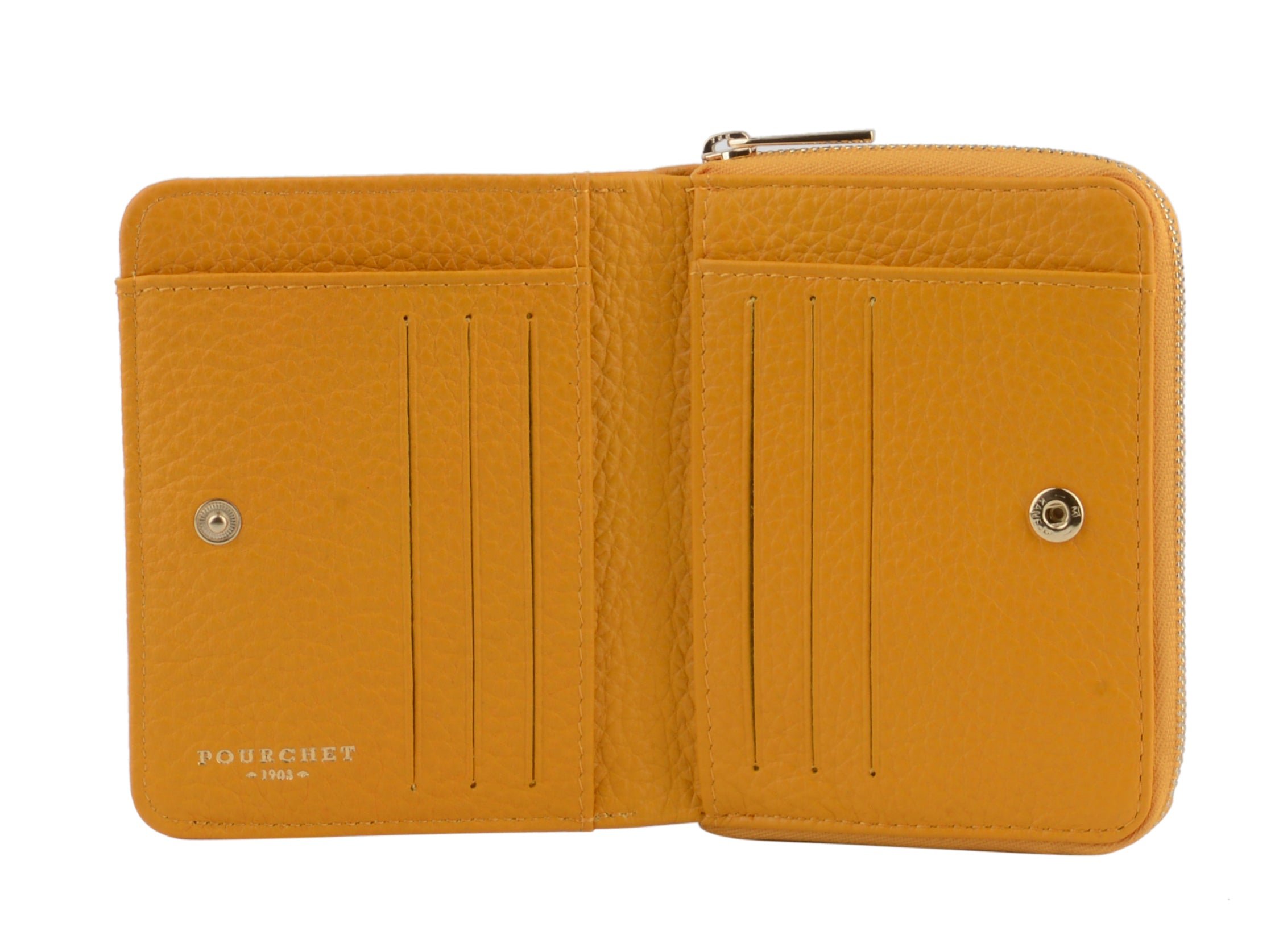 Calfskin leather wallet Orange