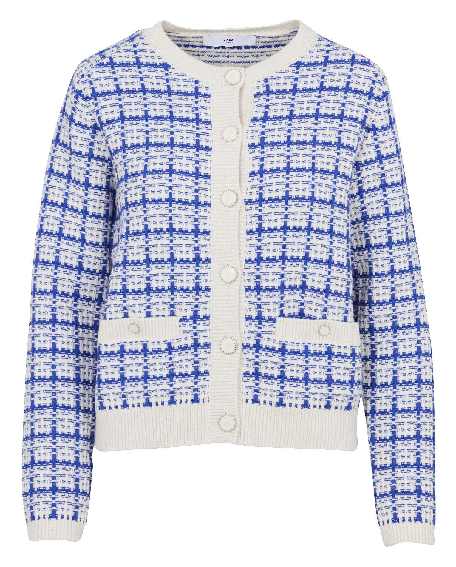 Vest met ronde hals - katoenblend ZAPA Blauw