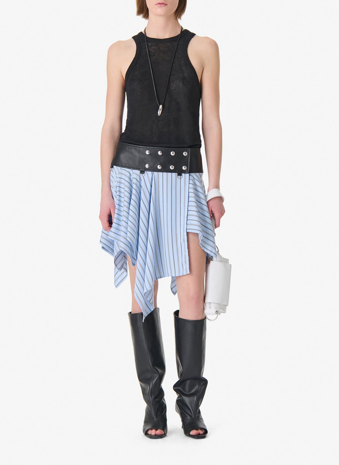 Aansluitende linnen top IRO Zwart