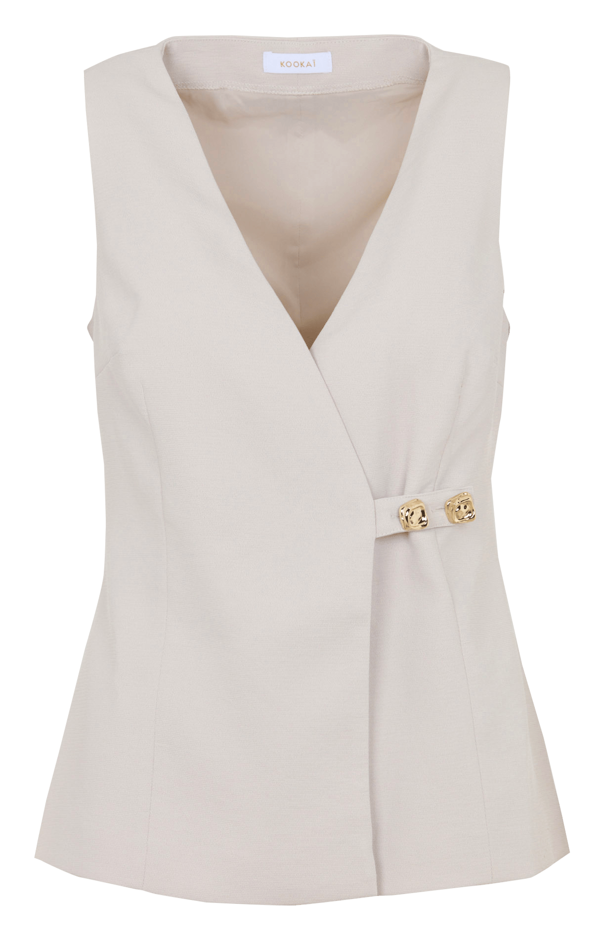 Veste col V  KOOKAI Beige