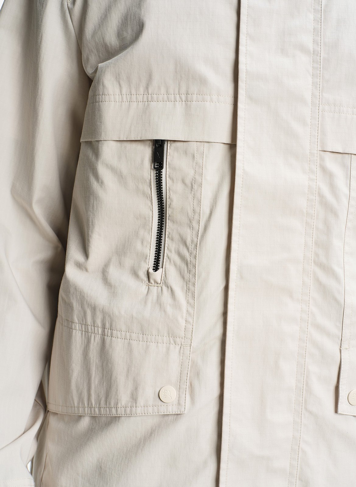 Straight high-neck solid parka AIGLE Beige