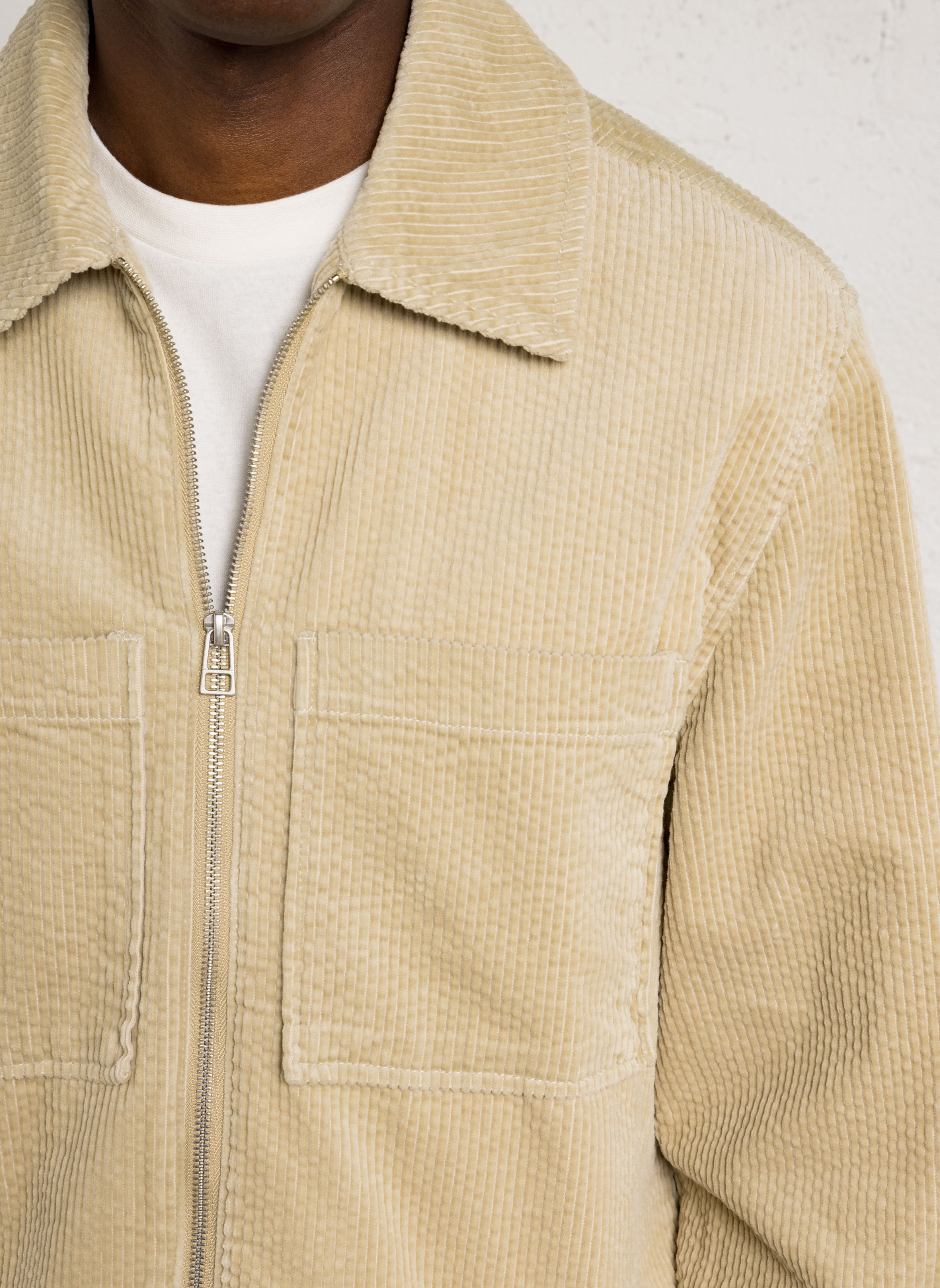Veste col classique en coton MINIMUM Beige