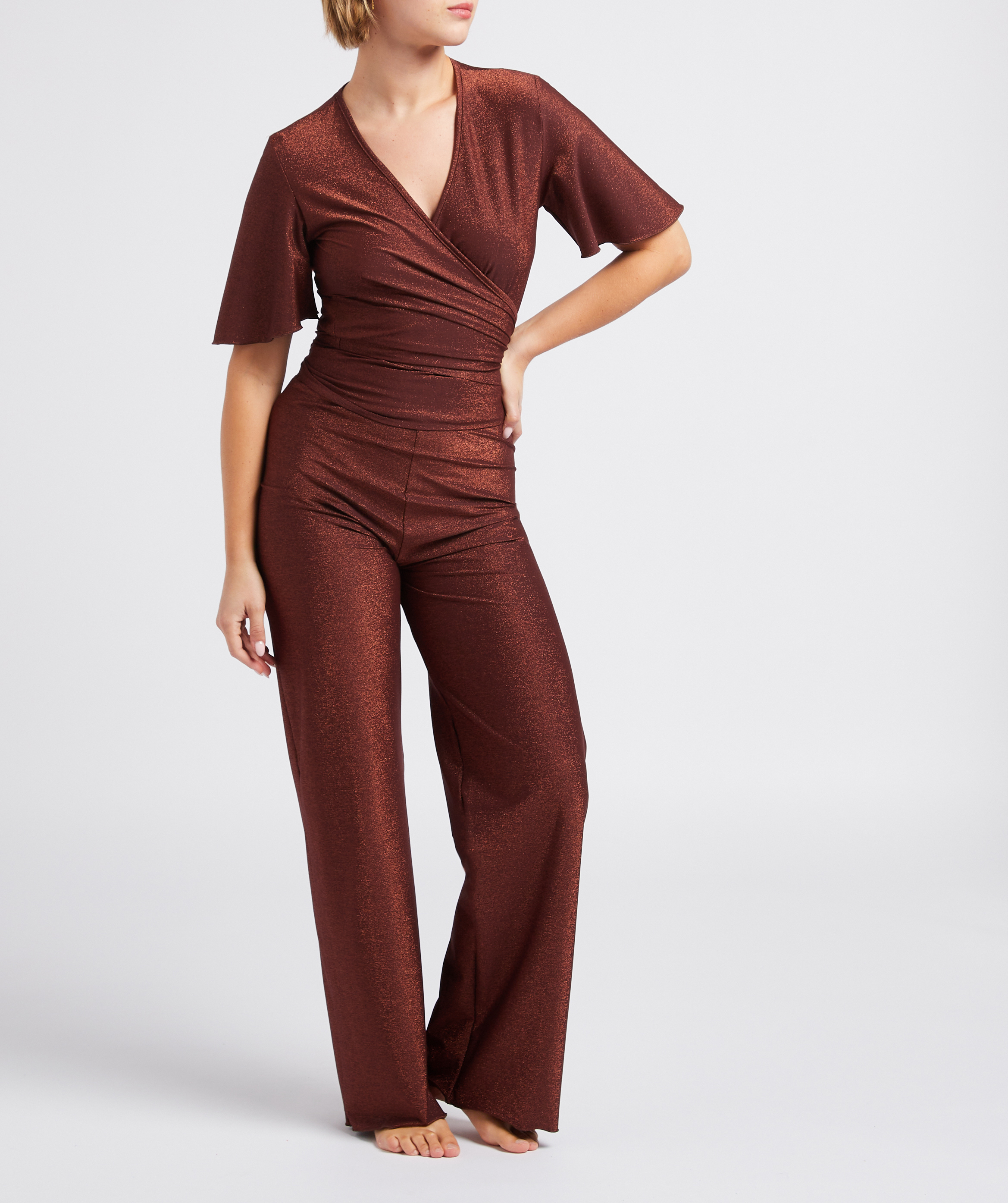 Wickel-Top mit V-Ausschnitt LA NOUVELLE Golden