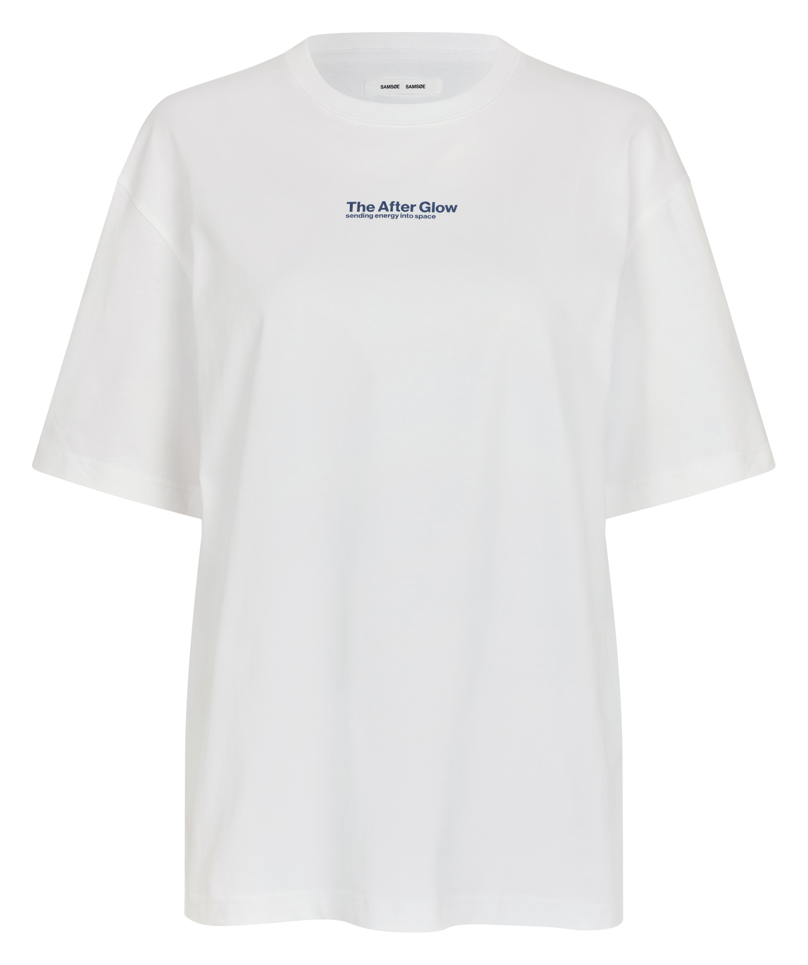 Oversized round neck organic cotton t-shirt SAMSOE SAMSOE Black