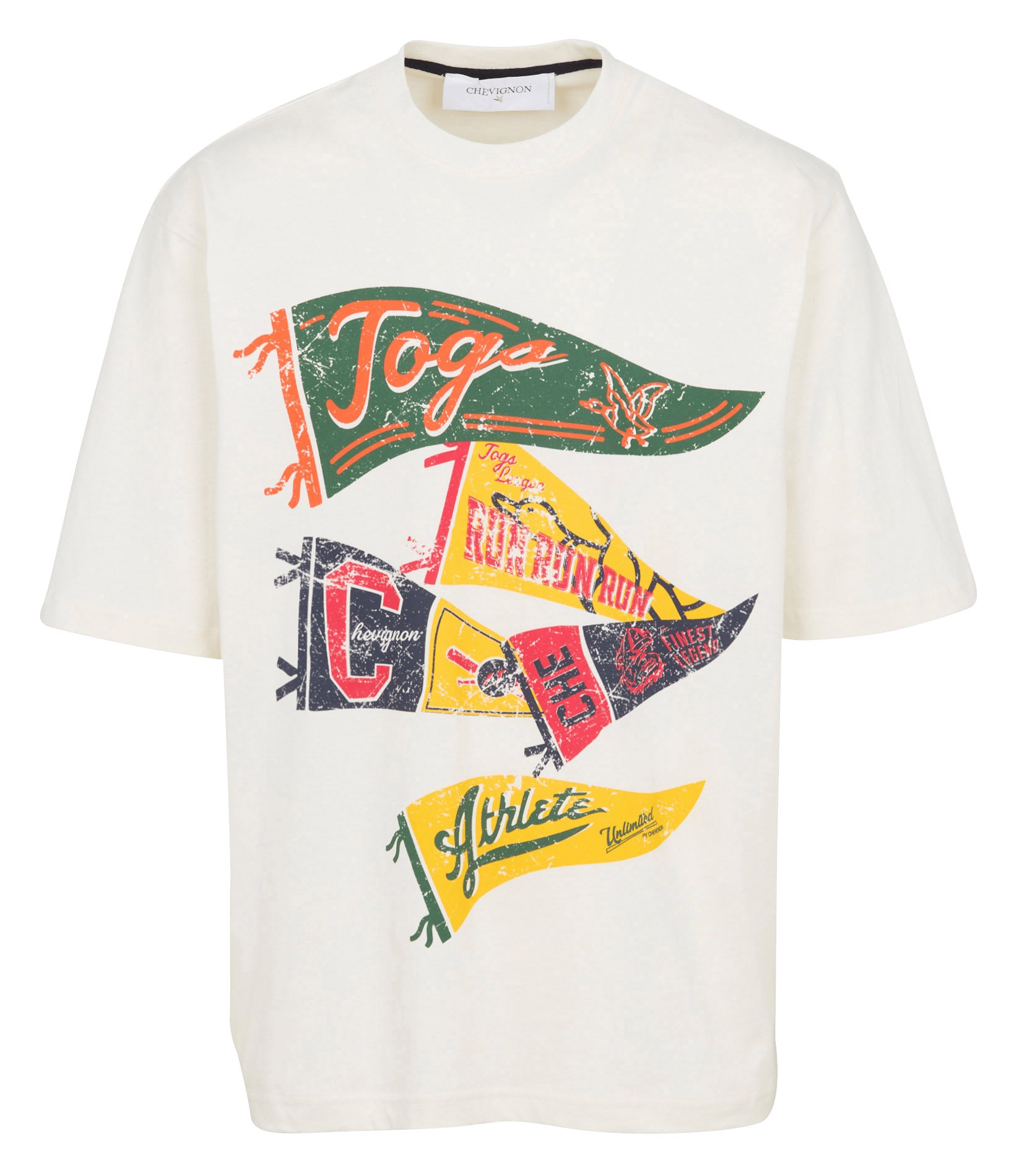 Oversized printed cotton t-shirt CHEVIGNON White