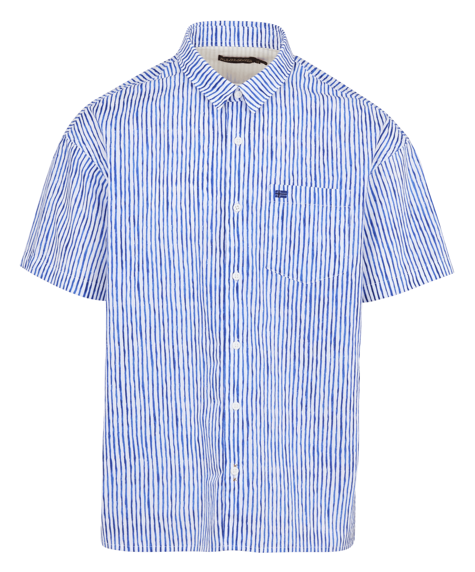 Camisa de algodón oversize NAPAPIJRI Azul