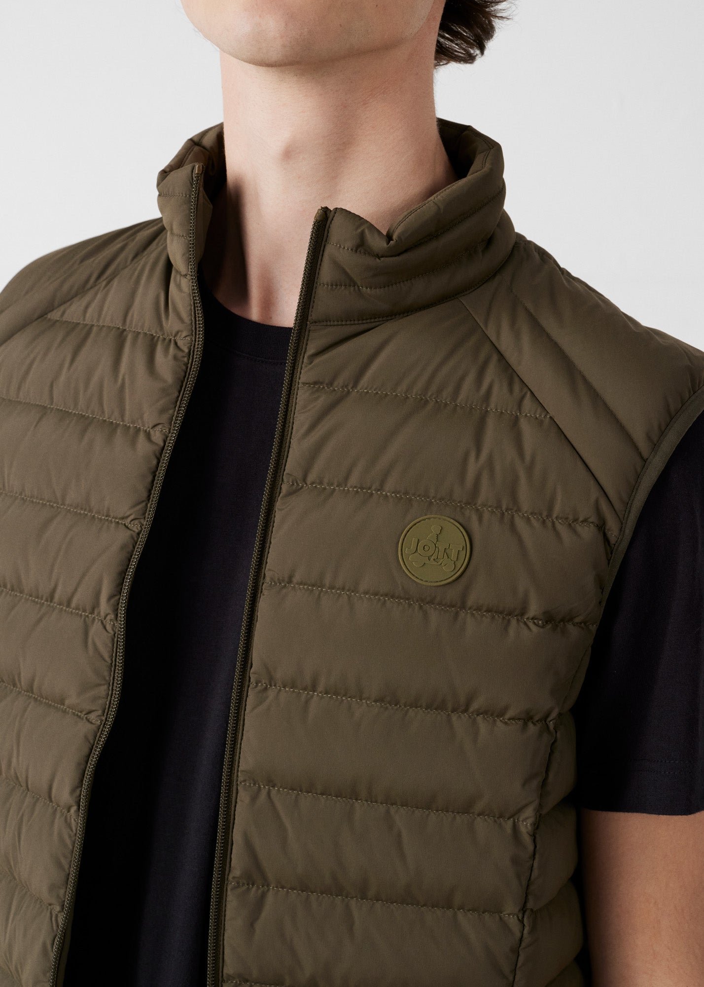 Stretch sleeveless puffer jacket Arafo JOTT Green