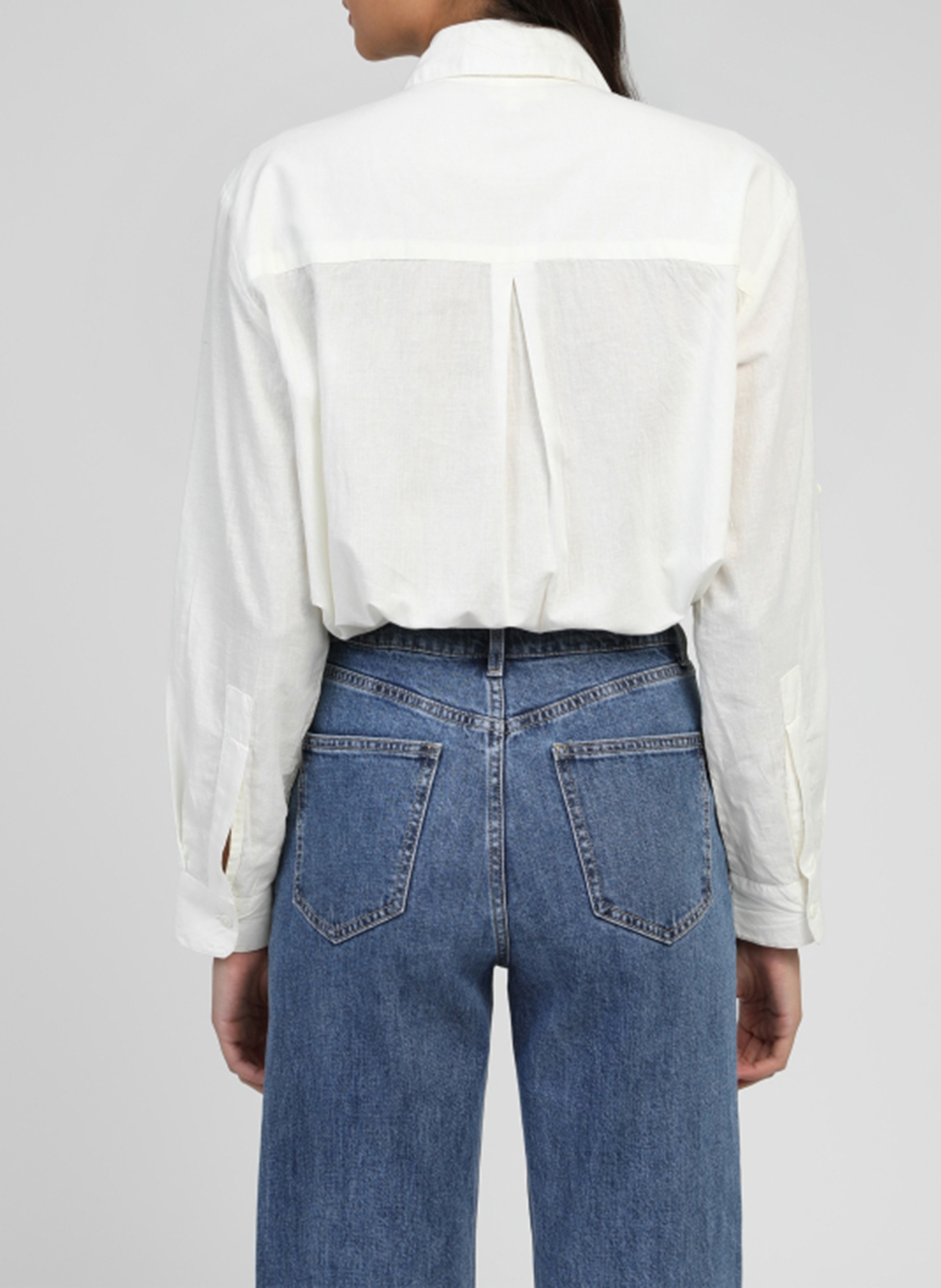 Baumwoll-Bluse AN'GE Beige