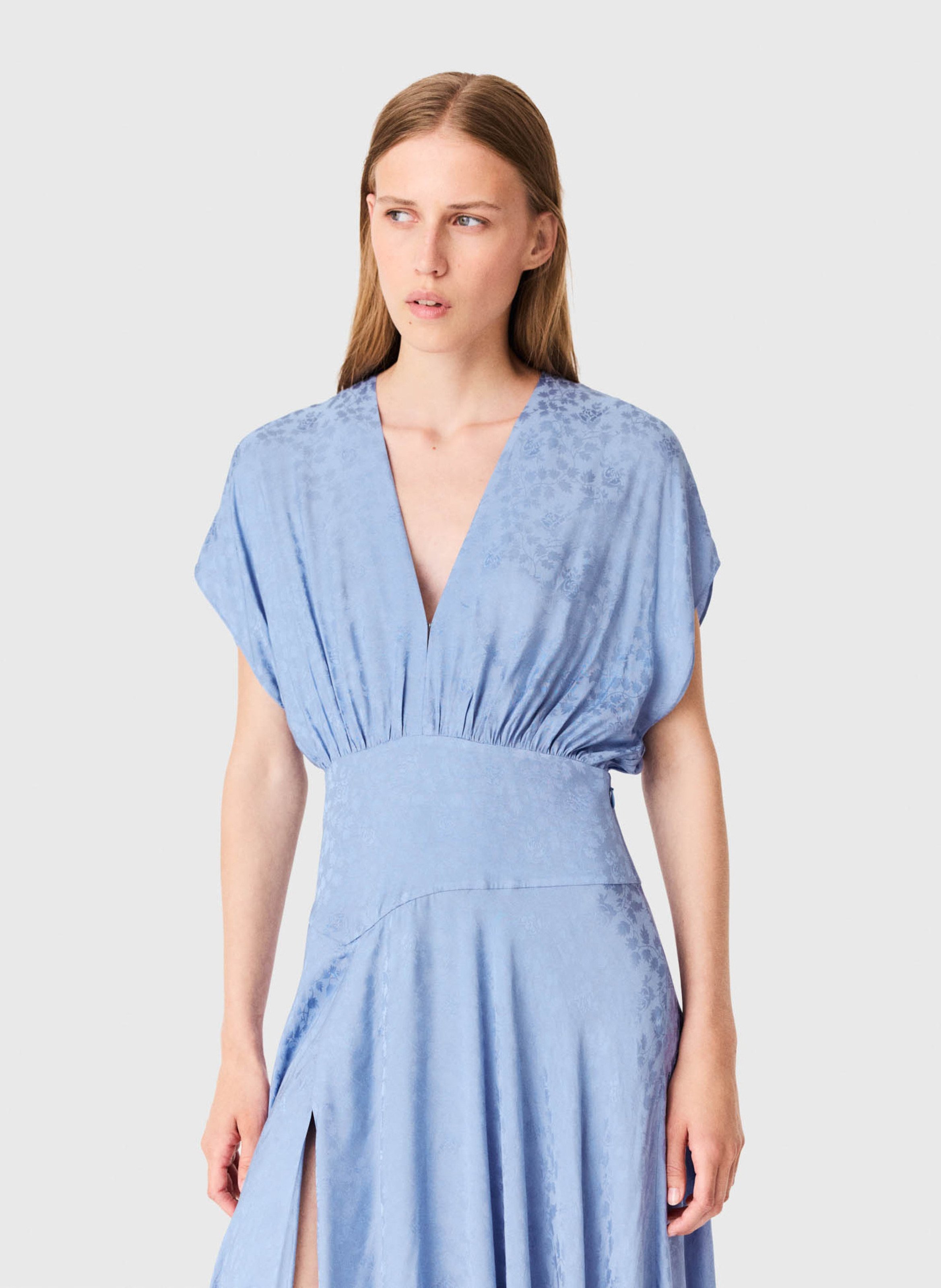 Long flared dress MAJE Blue