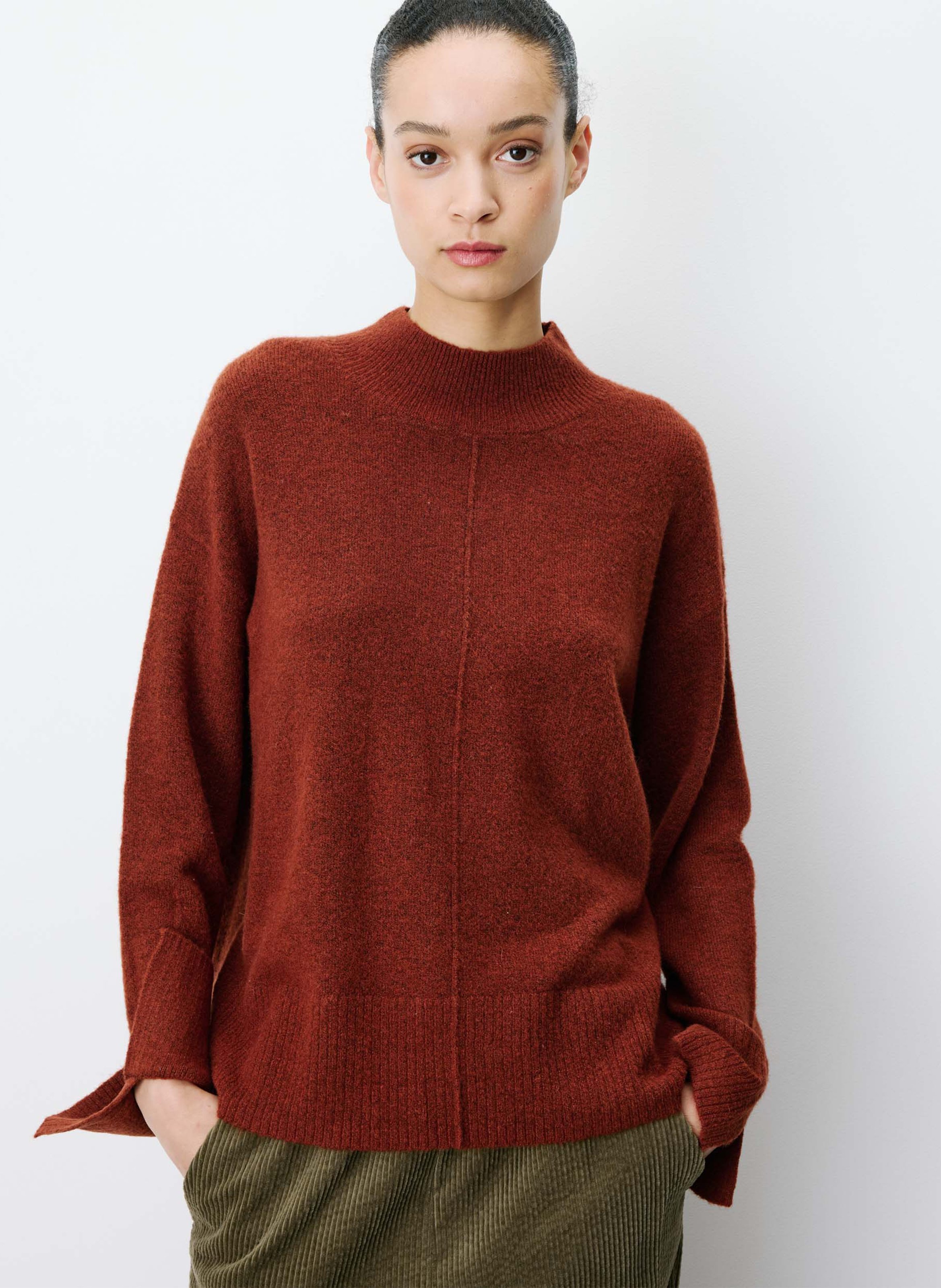 Pull col rond  GRACE ET MILA Orange