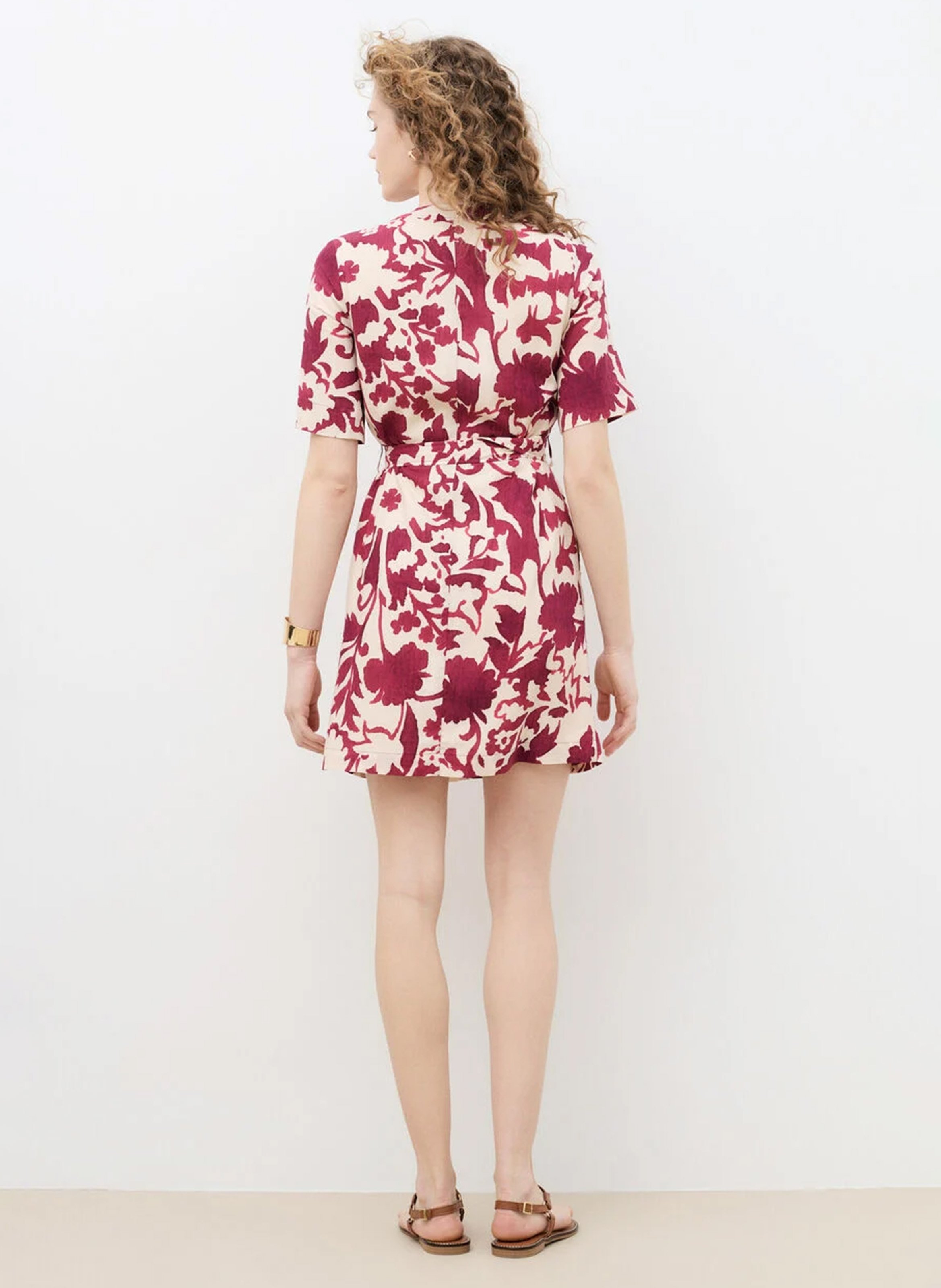 Geblümtes Kurzkleid CAROLL Rot