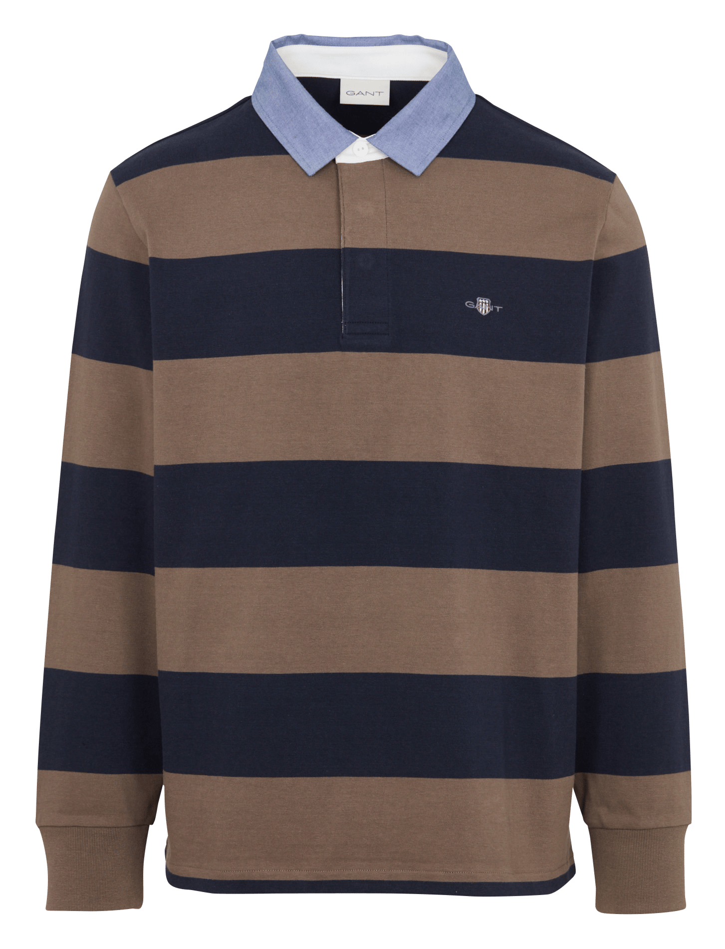 Polo droit en coton rayé GANT