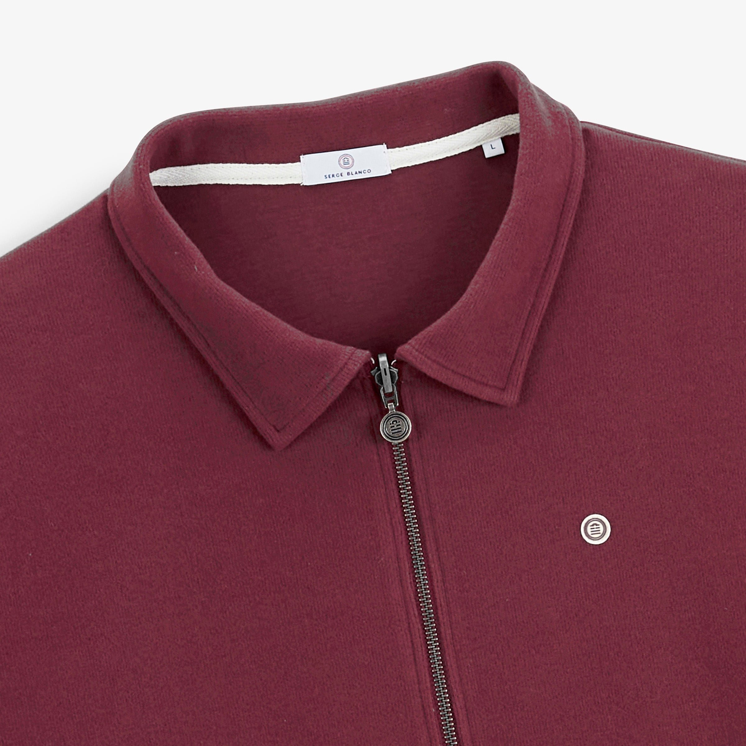 Zip-up sweatshirt with shirt collar SERGE BLANCO Red