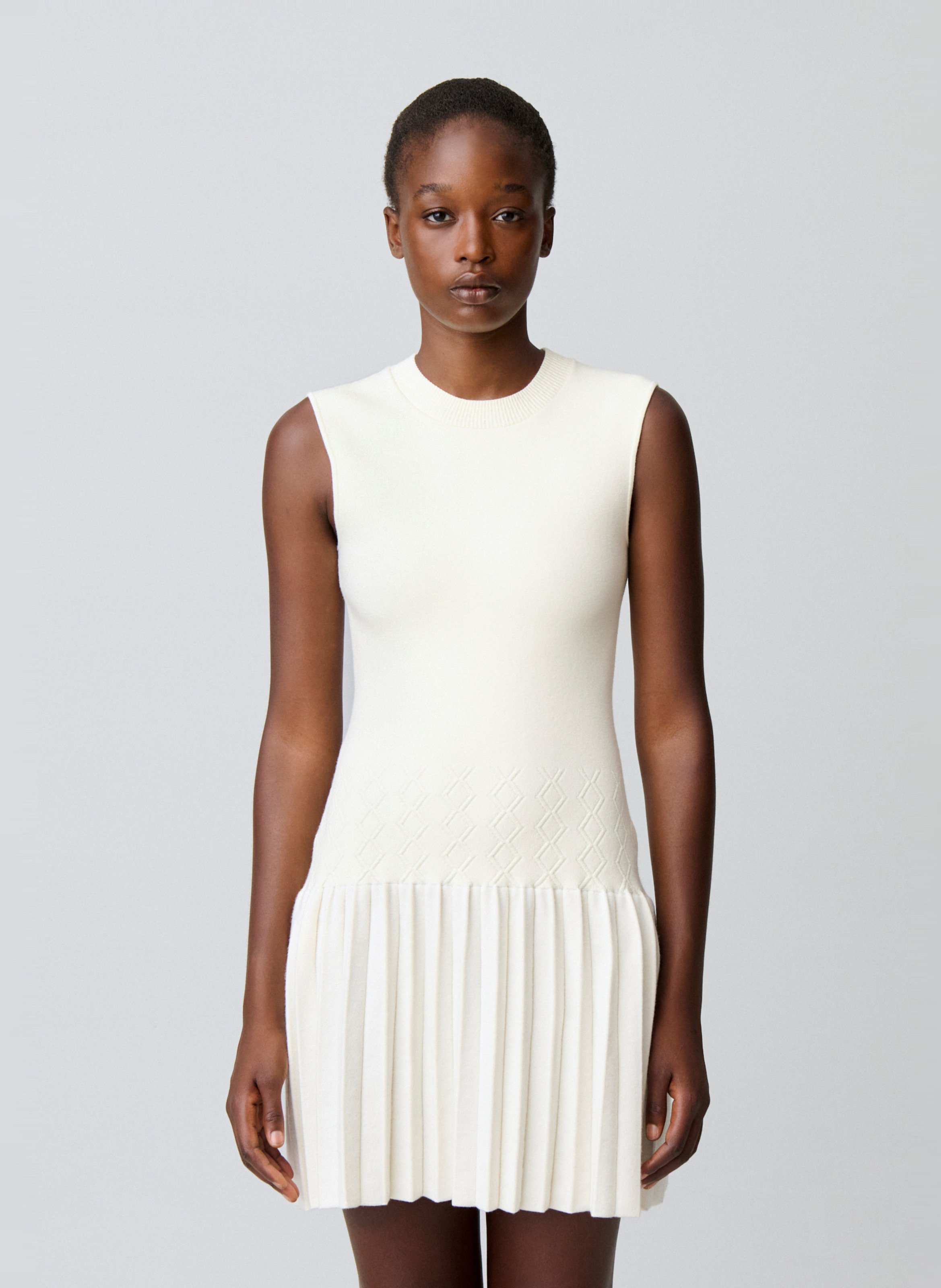 Robe courte en maille  | Beige CLAUDIE PIERLOT Femme