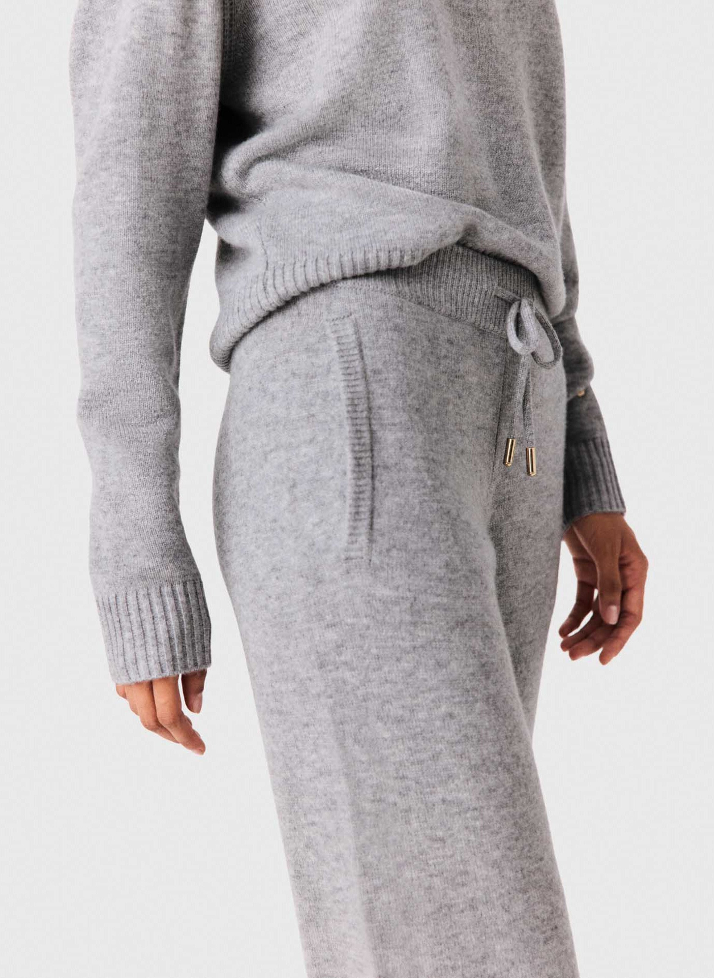 Pantalon droit en laine mélangée MAJE Gris