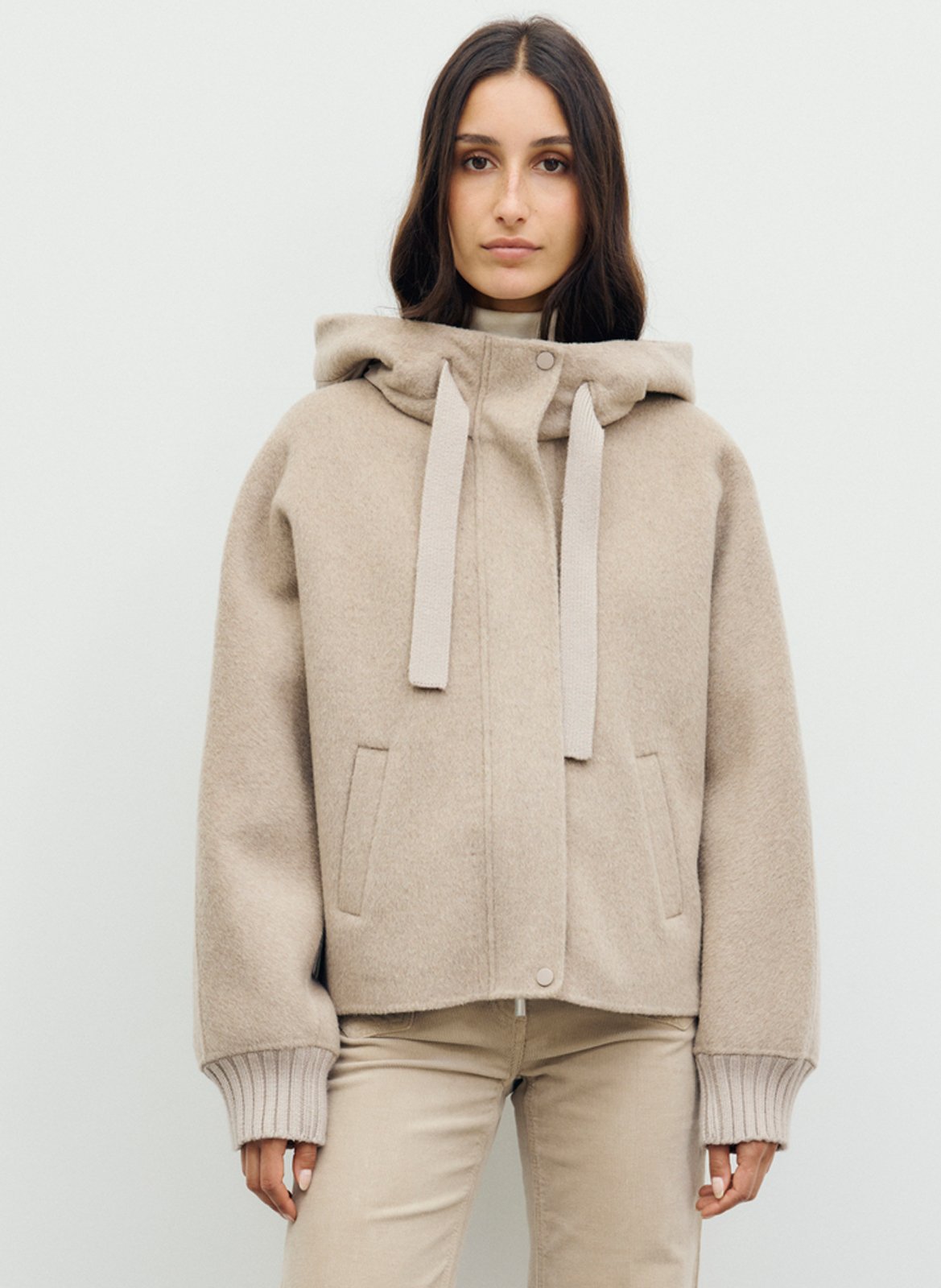 Veste droite en laine mélangée GERARD DAREL Beige