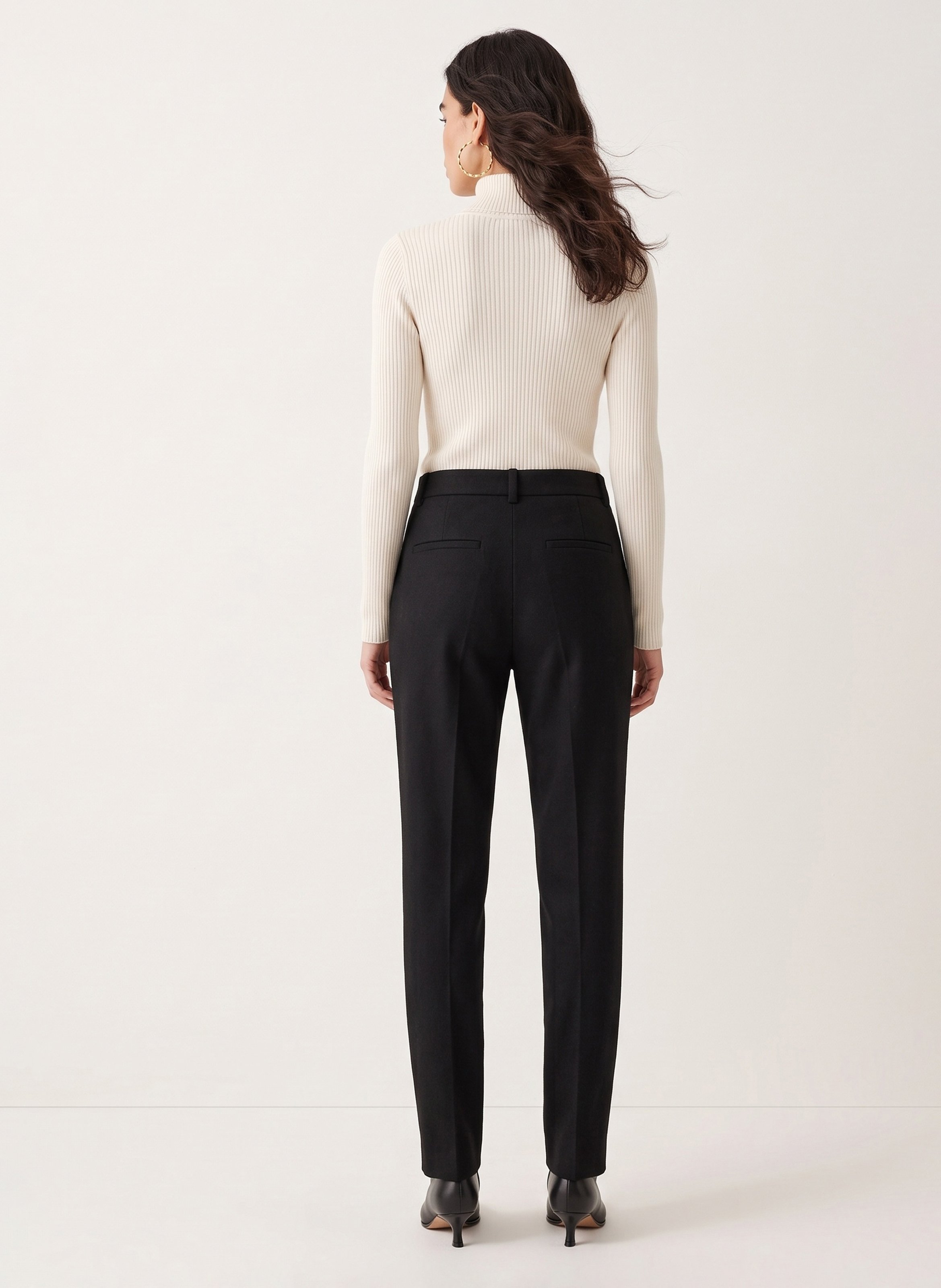 Plain straight trousers KOOKAI Black