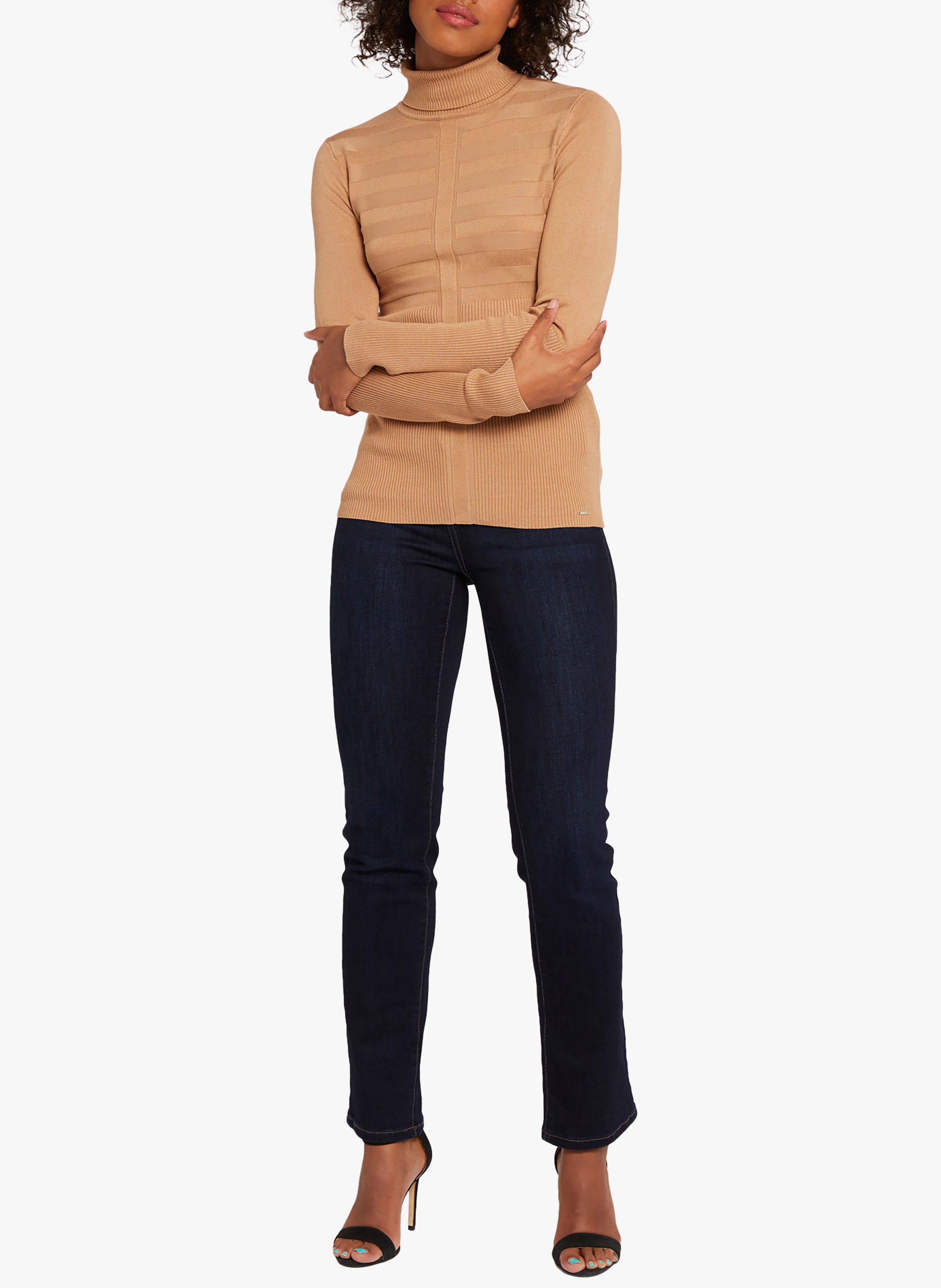 Pull col roulé MORGAN Marron