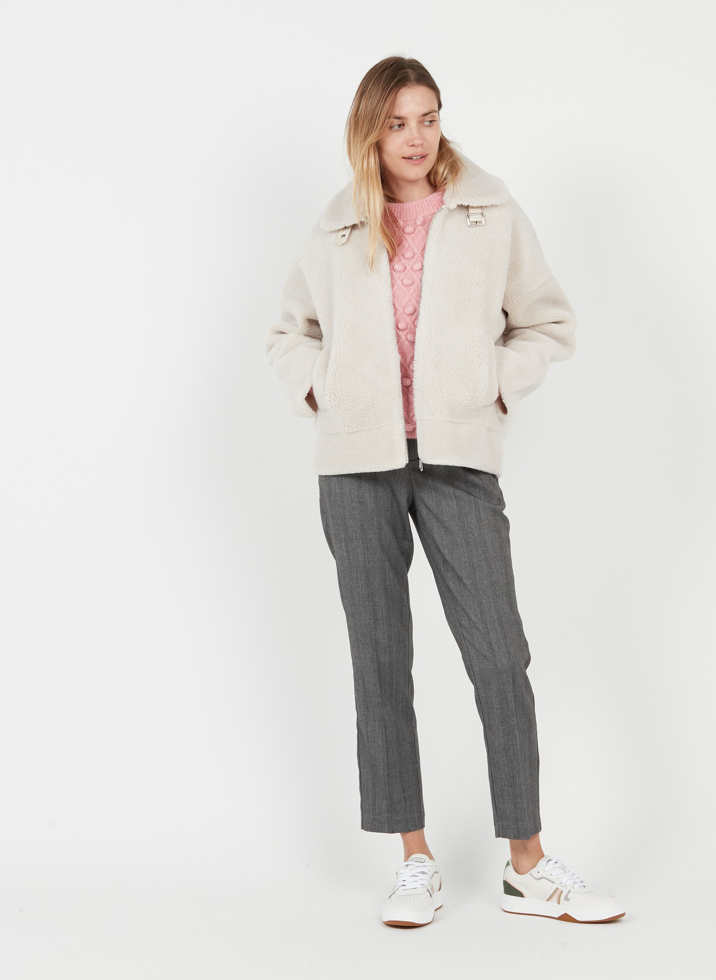 Lacoste L001 Wht/dk Gry Lacoste - Women | Place des Tendances