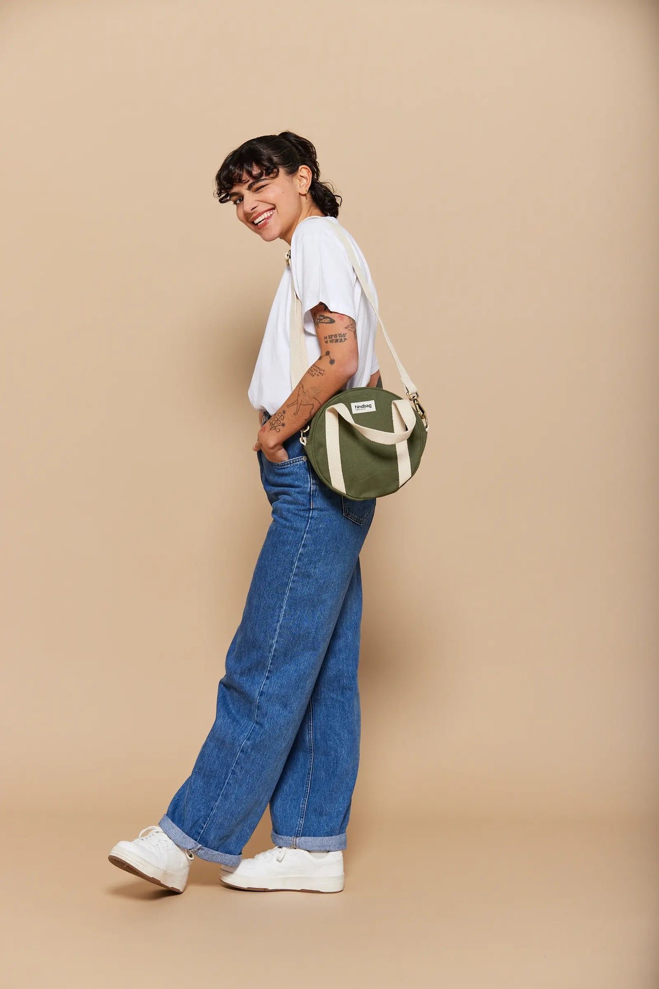 Cotton handbag HINDBAG Khaki